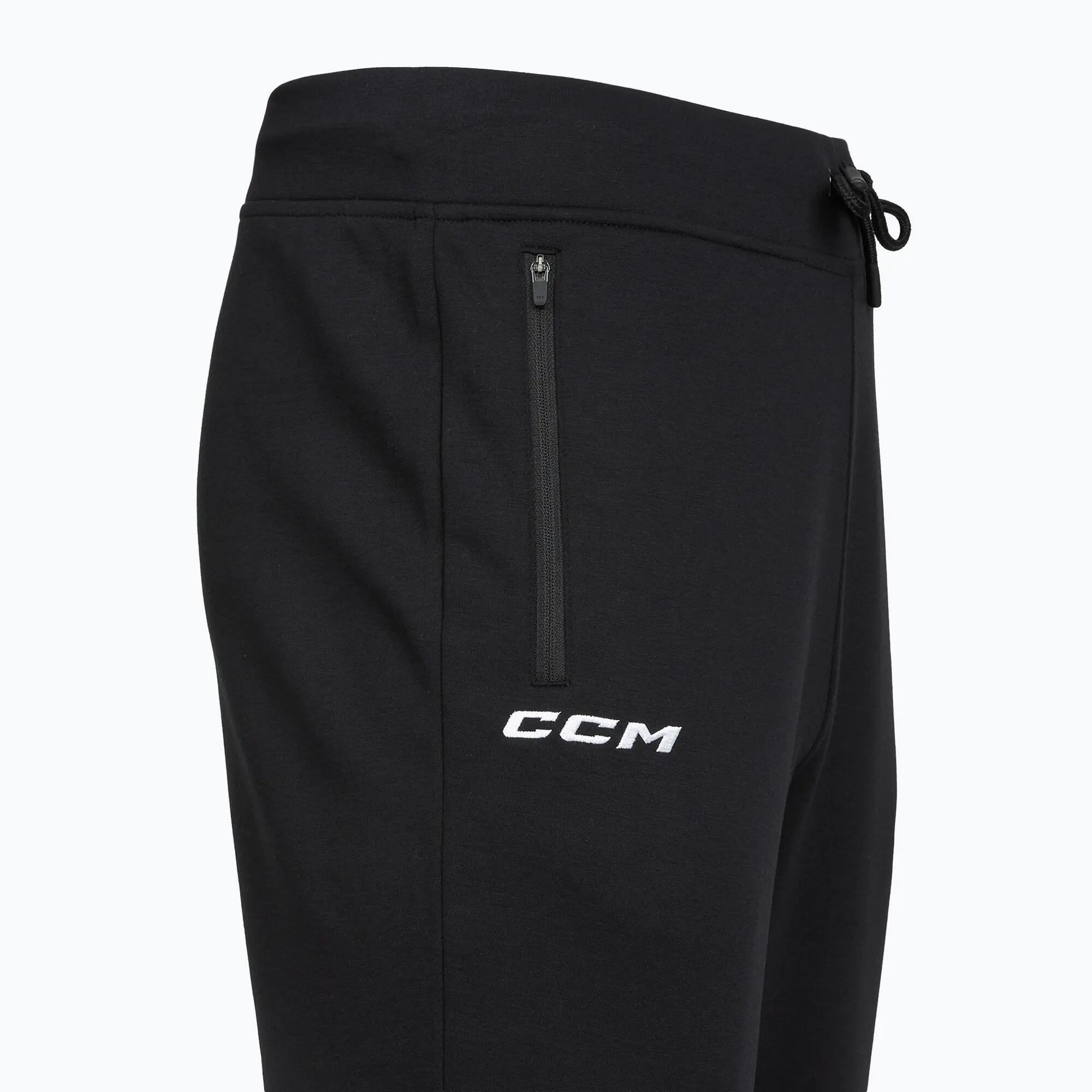 CCM Premium Tech Fleece Tapered Jogger Czarny dorosłe Spodnie i szorty hokejowe 3/5