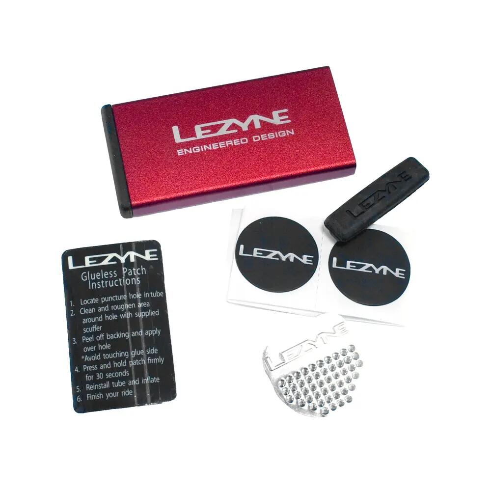 Lezyne Repair Set Metal Kit Gloss Red 4/6