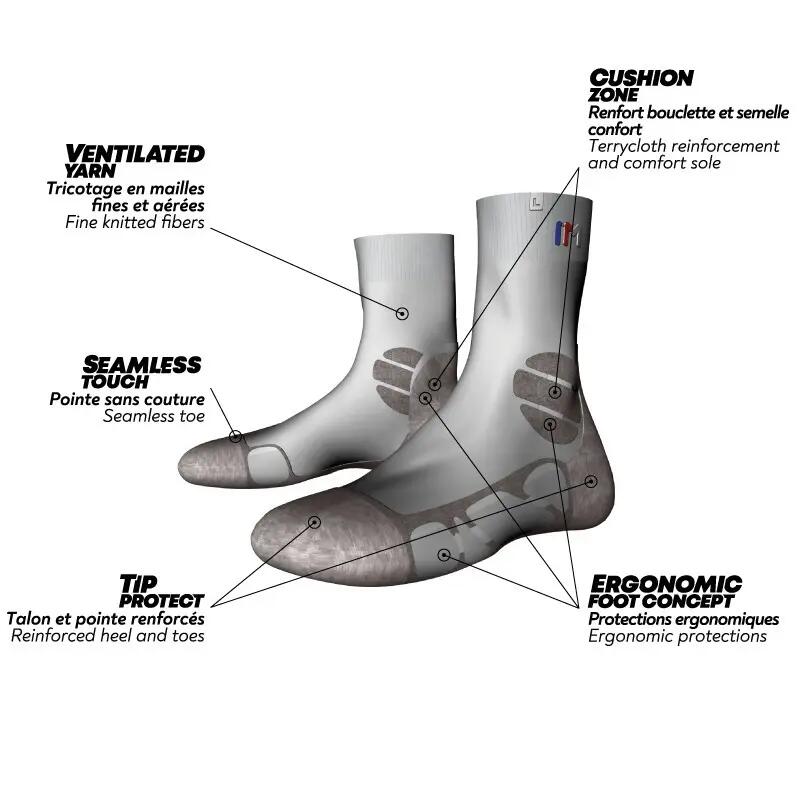 Chaussette de Randonnée Monnet "Trek Lin Mid" Gris 43 - 44 5/5