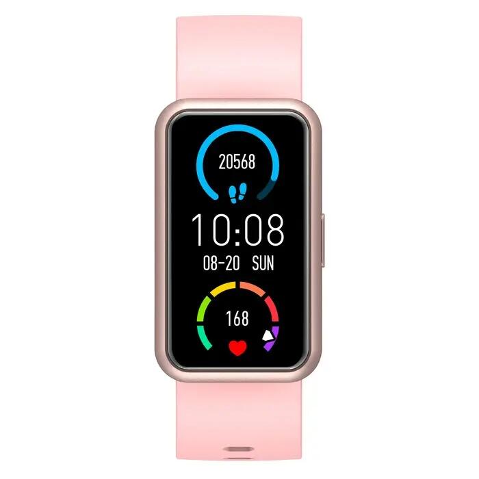 Smartwatch z zakrzywionym ekranem dotykowym – Abyx Fit Etna – Pudrowy Róż 5/6