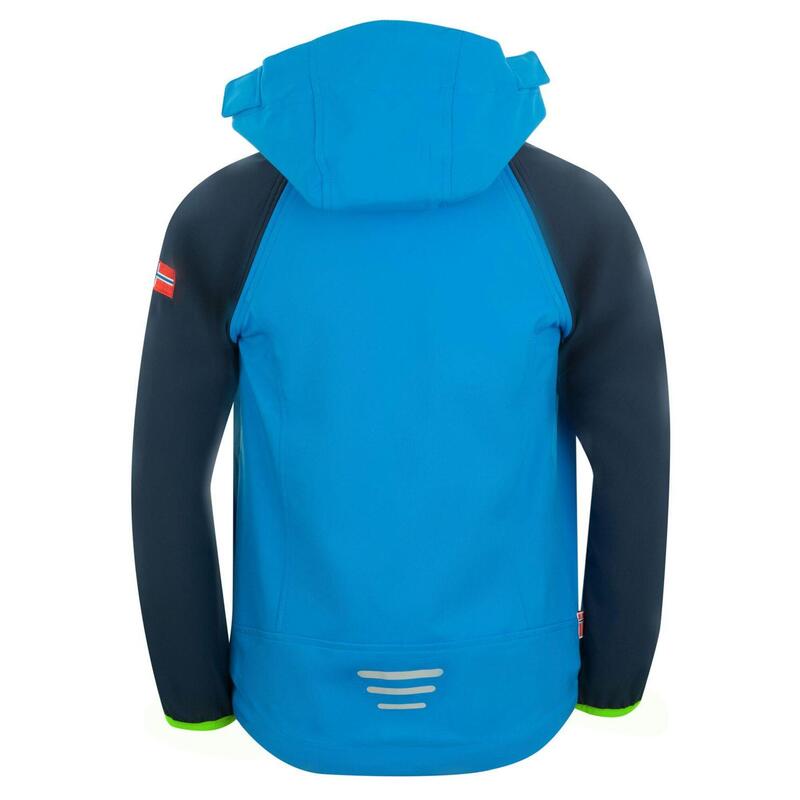 Kinder Softshelljacke Rondane Wasserabweisend Marineblau / Mittelblau / Grün