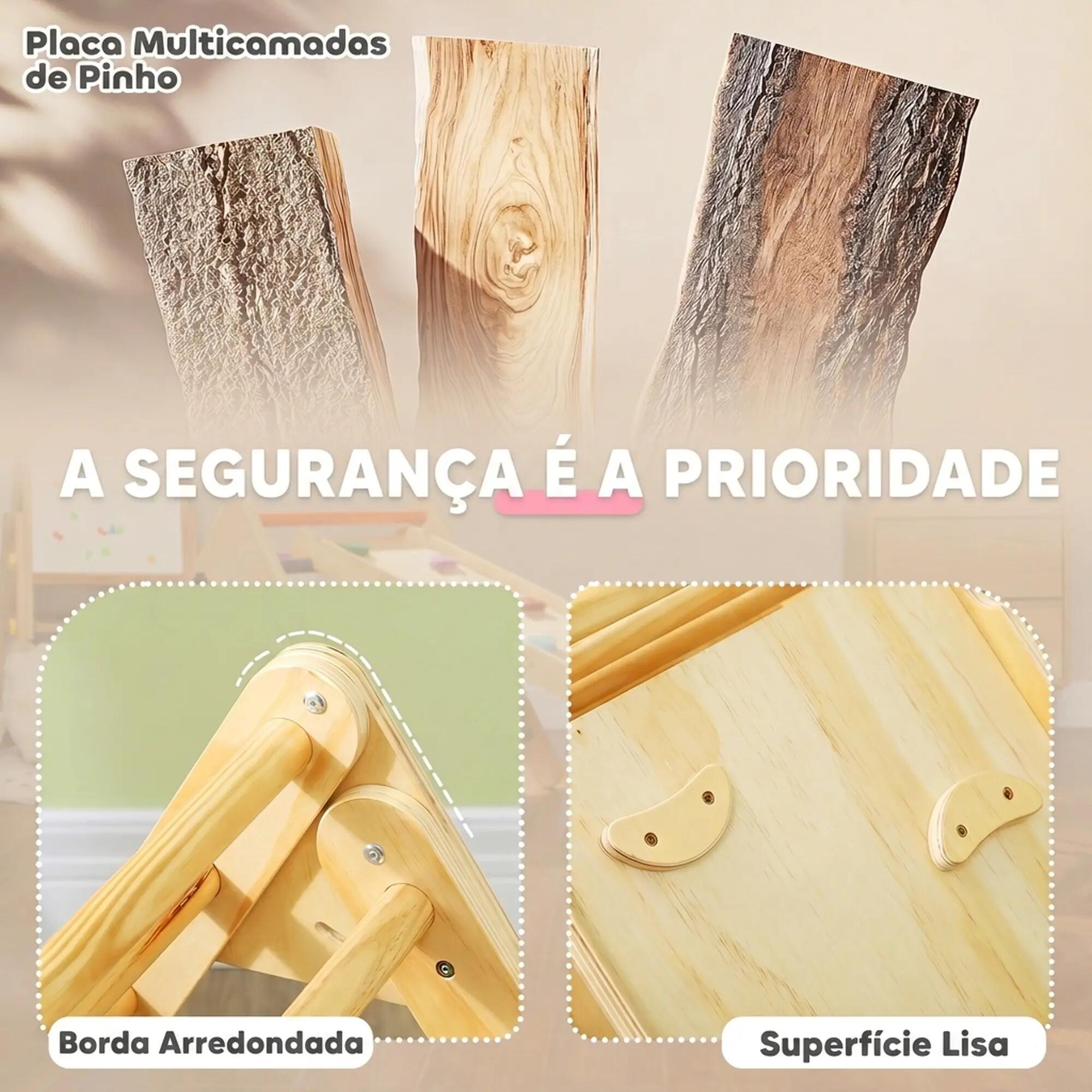 Triángulo de Escalada AIYAPLAY 147x64.5x59 cm Madera Natural 8/11