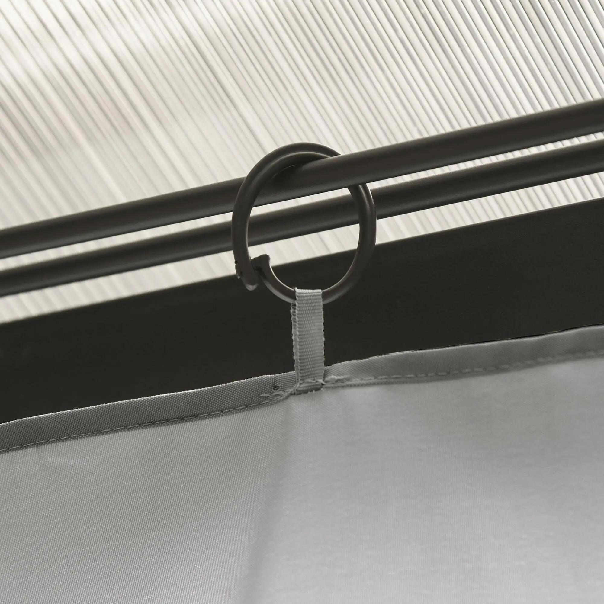Laterales para Carpa Outsunny 302x205 cm Gris Claro 5/7