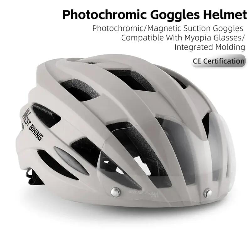 Capacete com lentes fotocromáticas destacáveis e luz traseira 2/7