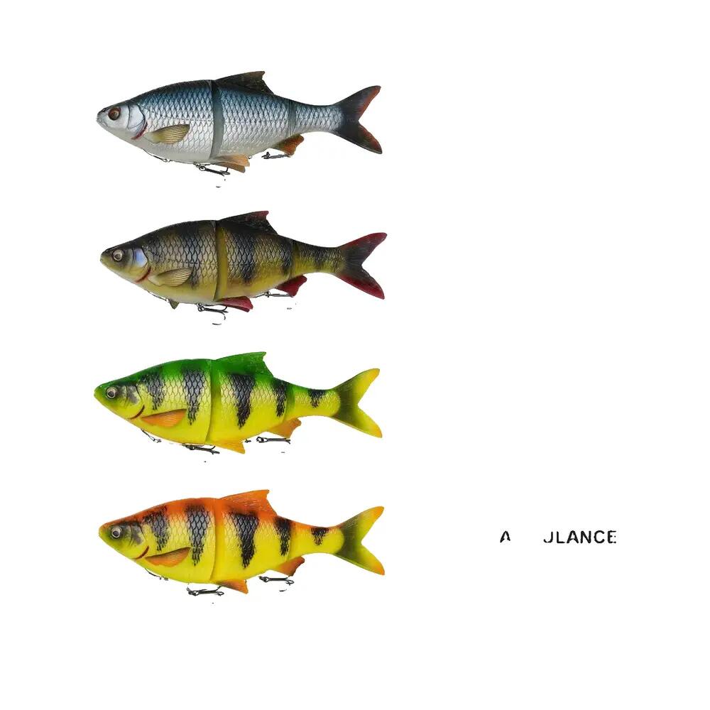 Leurre Souple Savage Gear 4D Line Thru Roach 18cm Moderate Sink (Fire Tiger) 2/3