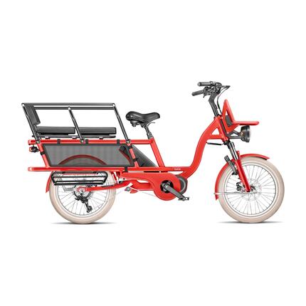 Elektrische bakfiets L'Incroyable Le Long coquelicot pack kinderen