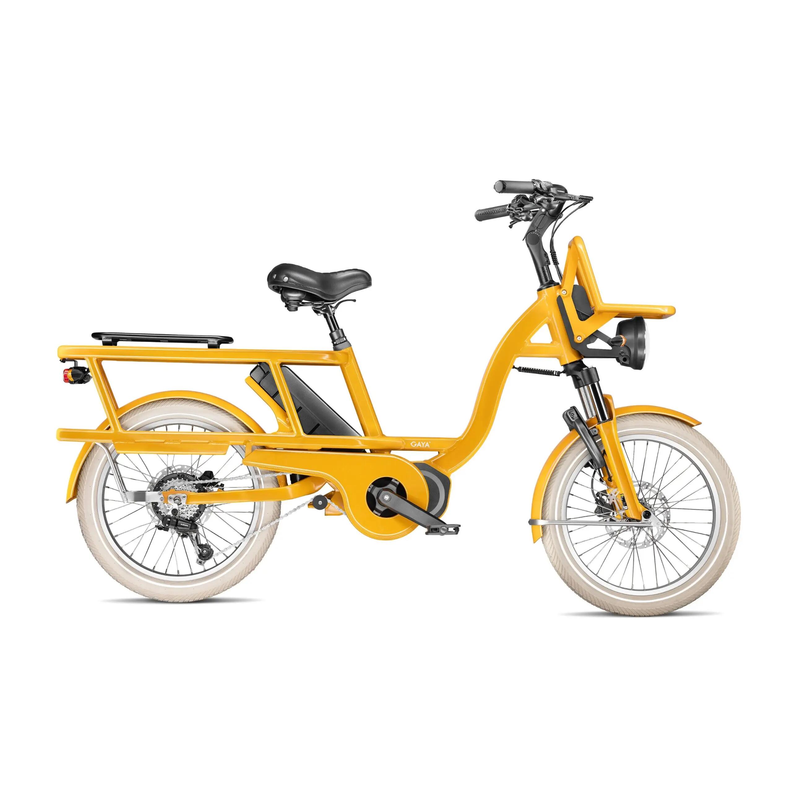 Vélo cargo électrique L'Incroyable Le Court safran pack solo 1/7
