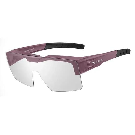 Lunettes de soleil West Biking rabattables PC+caoutchouc transparentes
