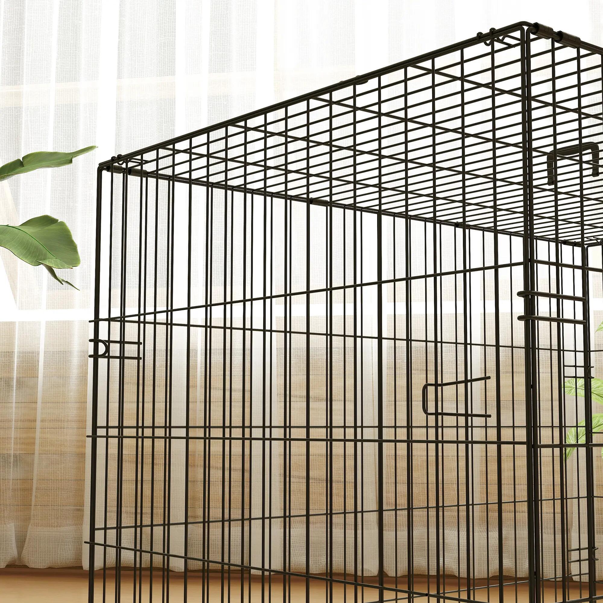 Gaiola para cães 90x57.5x62 cm preto PawHut 8/9