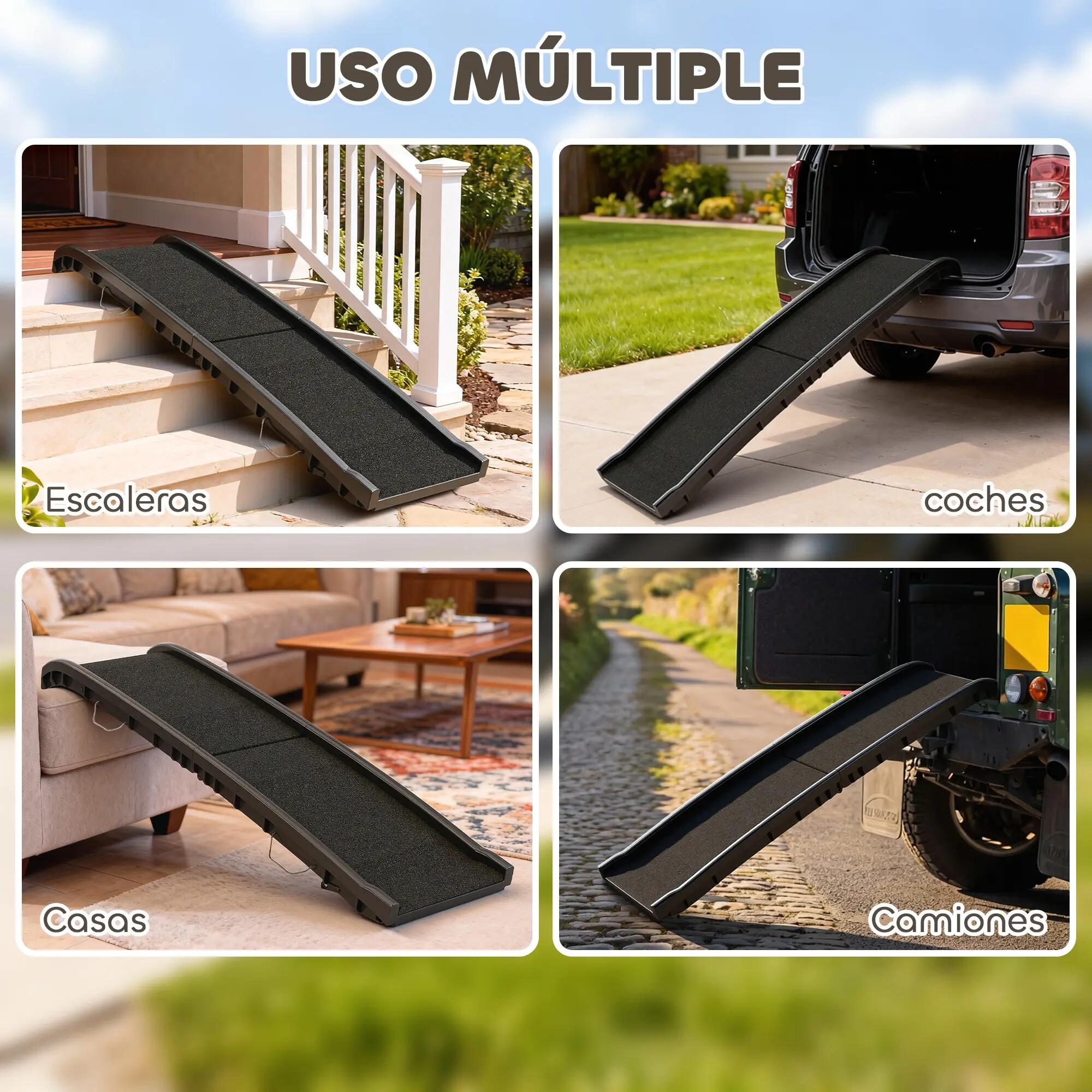 Rampa para cães 155x38.5x15.5 cm preto PawHut 6/8