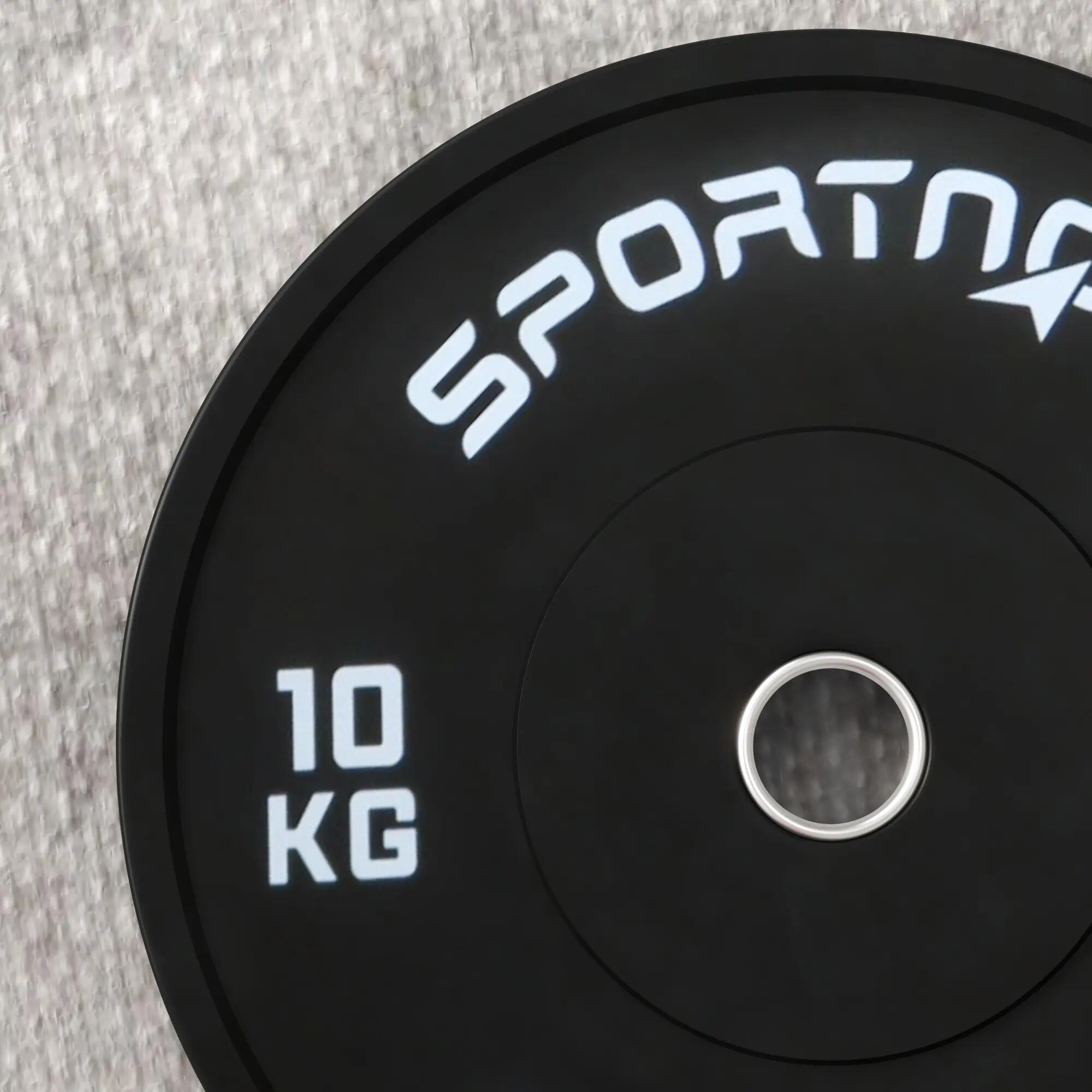 Discos de pesos 45x45x4 cm preto SPORTNOW 7/8