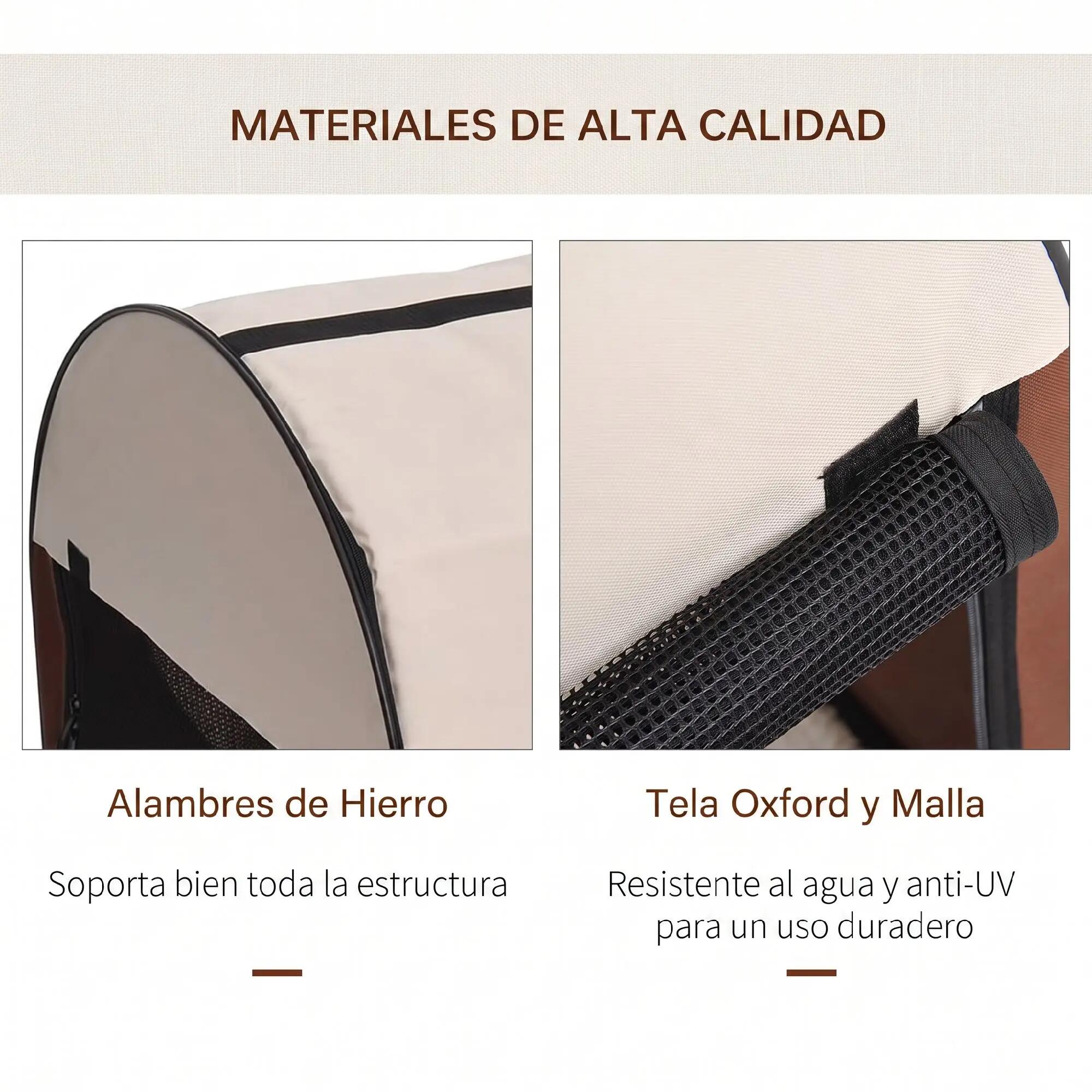Transportador para animais de estimação 46x36x41 cm castanho PawHut 4/9