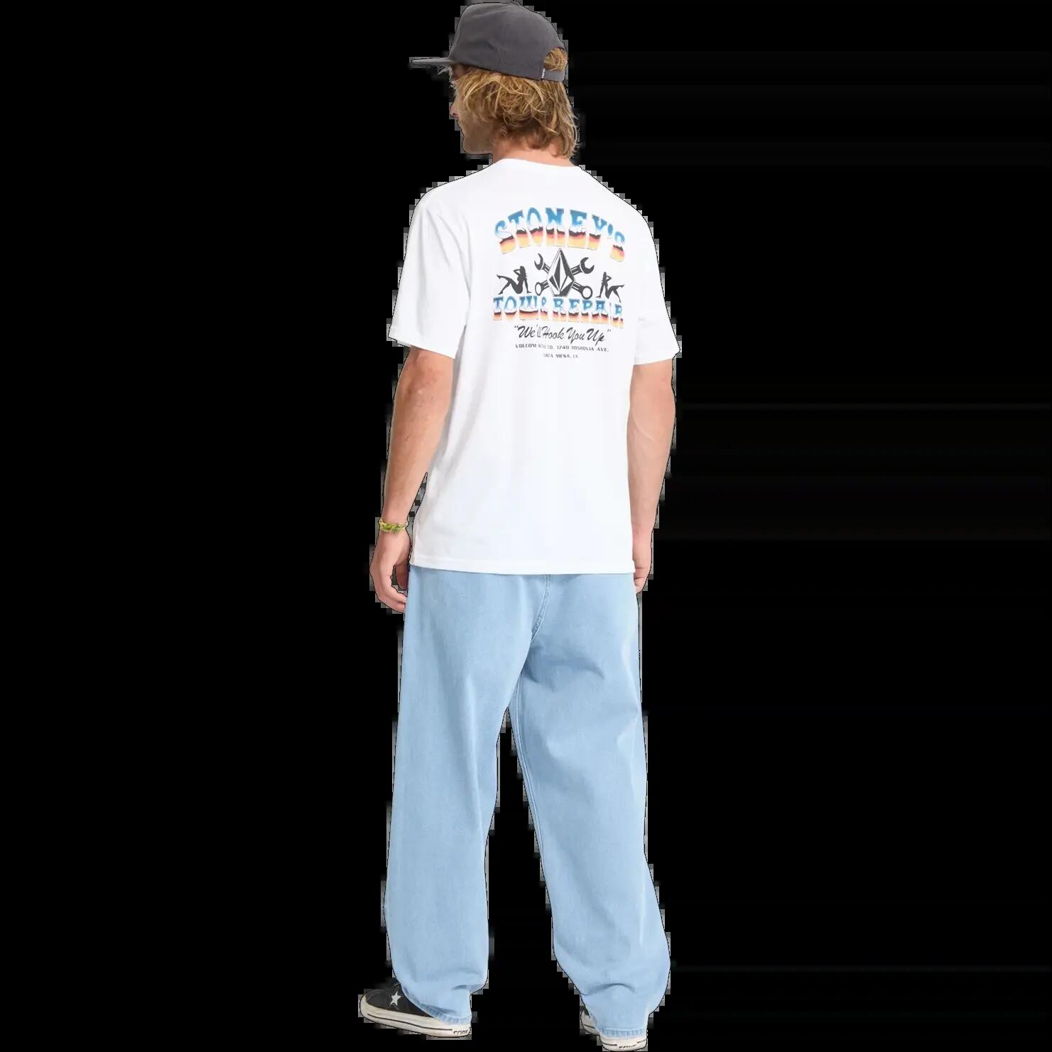Camiseta Volcom Stoneys Blanco Negro 8/8