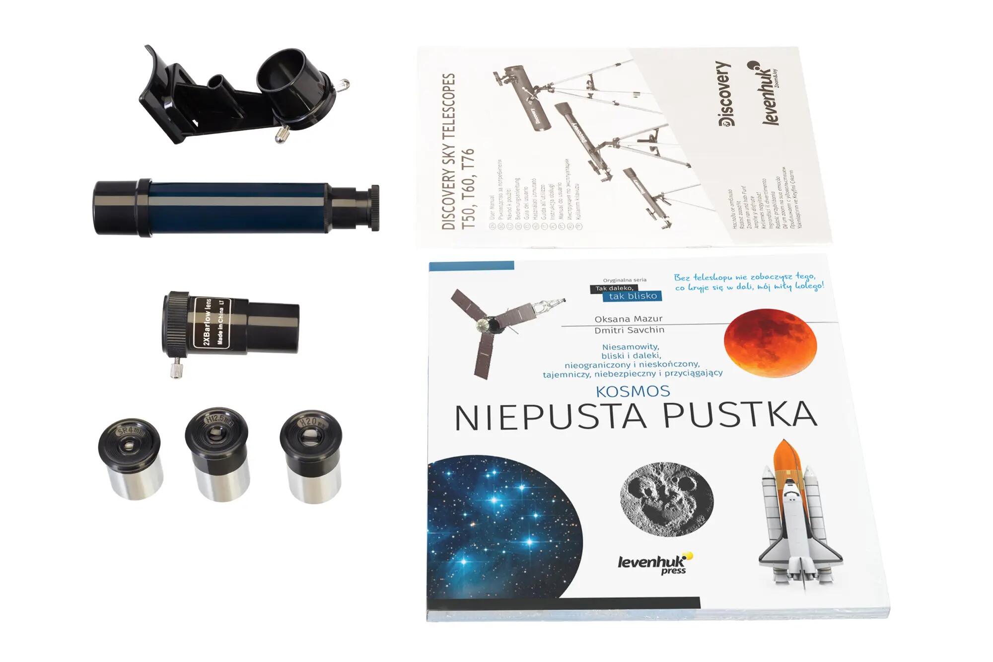 Teleskop Levenhuk Discovery Sky T76 z książką w języku polskim 3/15