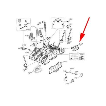 Cadre de lampe Thule 51238 pour EuroWay G2 Noir