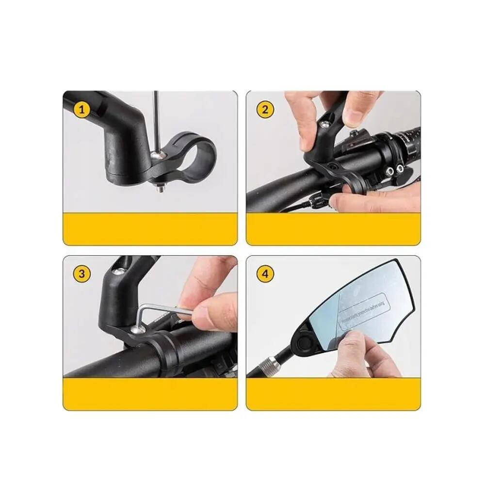 Lustro rowerowe ROCKBROS 26210005001 Czarny 3/4