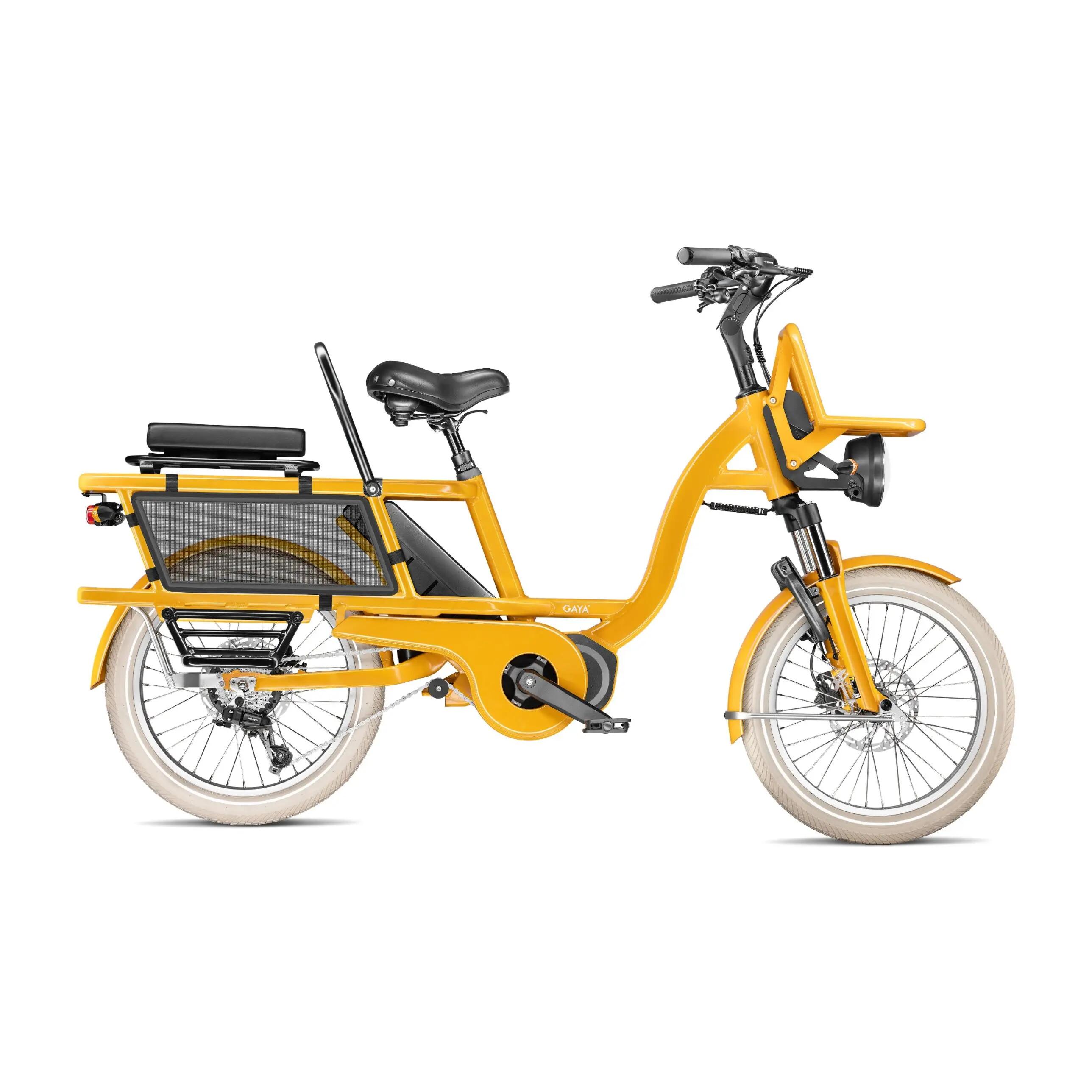 Vélo cargo électrique L'Incroyable Le Court safran pack adulte 1/8