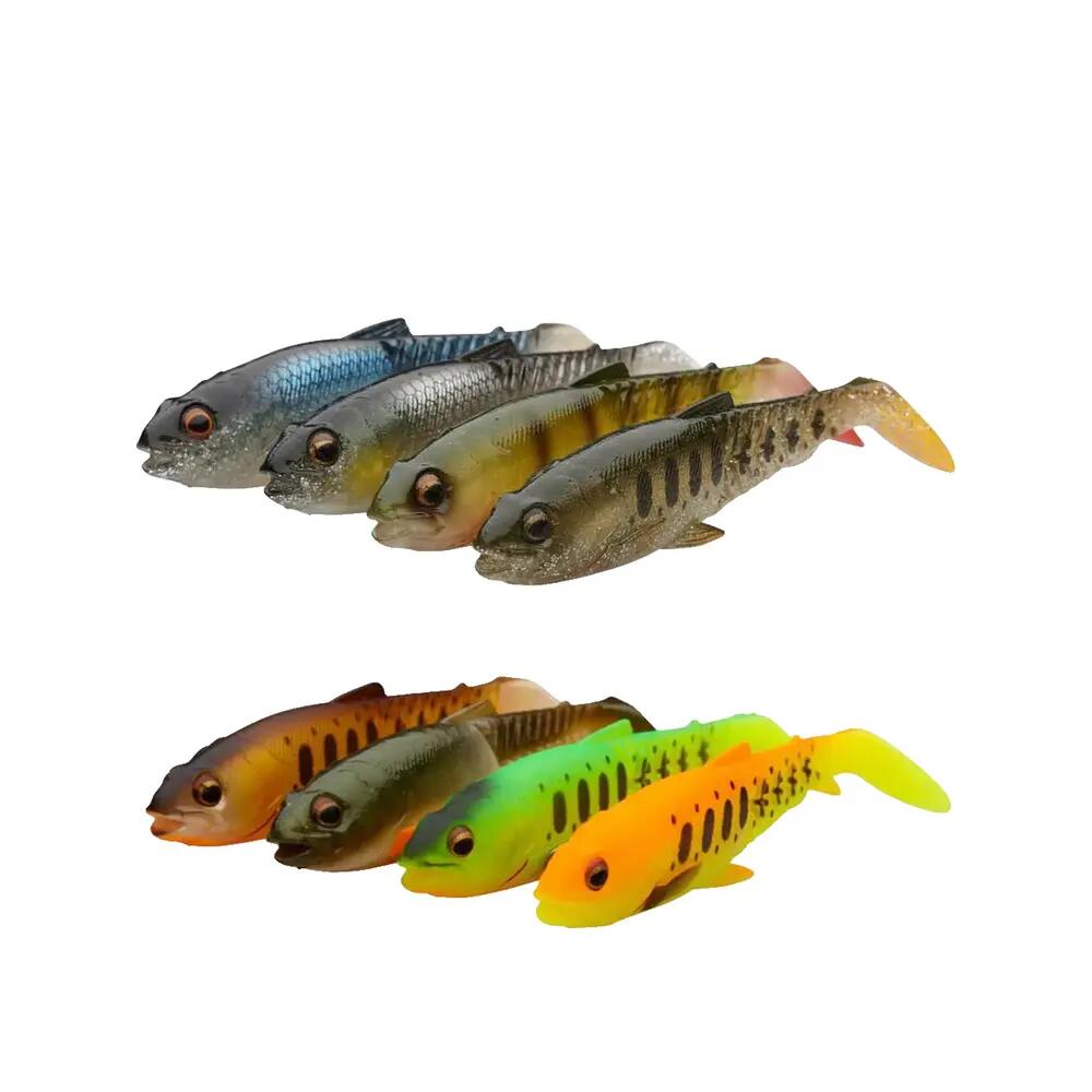 Appât Savage Gear Craft Cannibal Paddletail Olive Pearl Argent 2/3