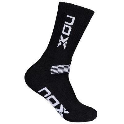 Calze Tecniche Nox A Metà Polpaccio Nero Logo Verticale