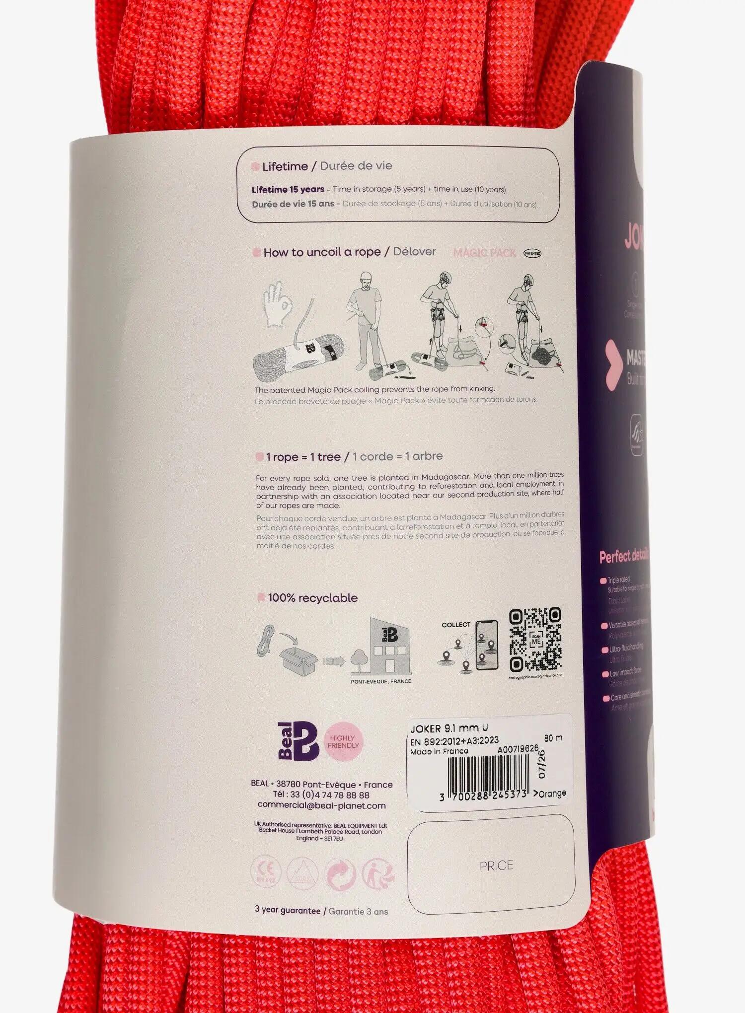 Lina dynamiczna Joker 9,1mm Unicore Dry Cover 80m 6/6