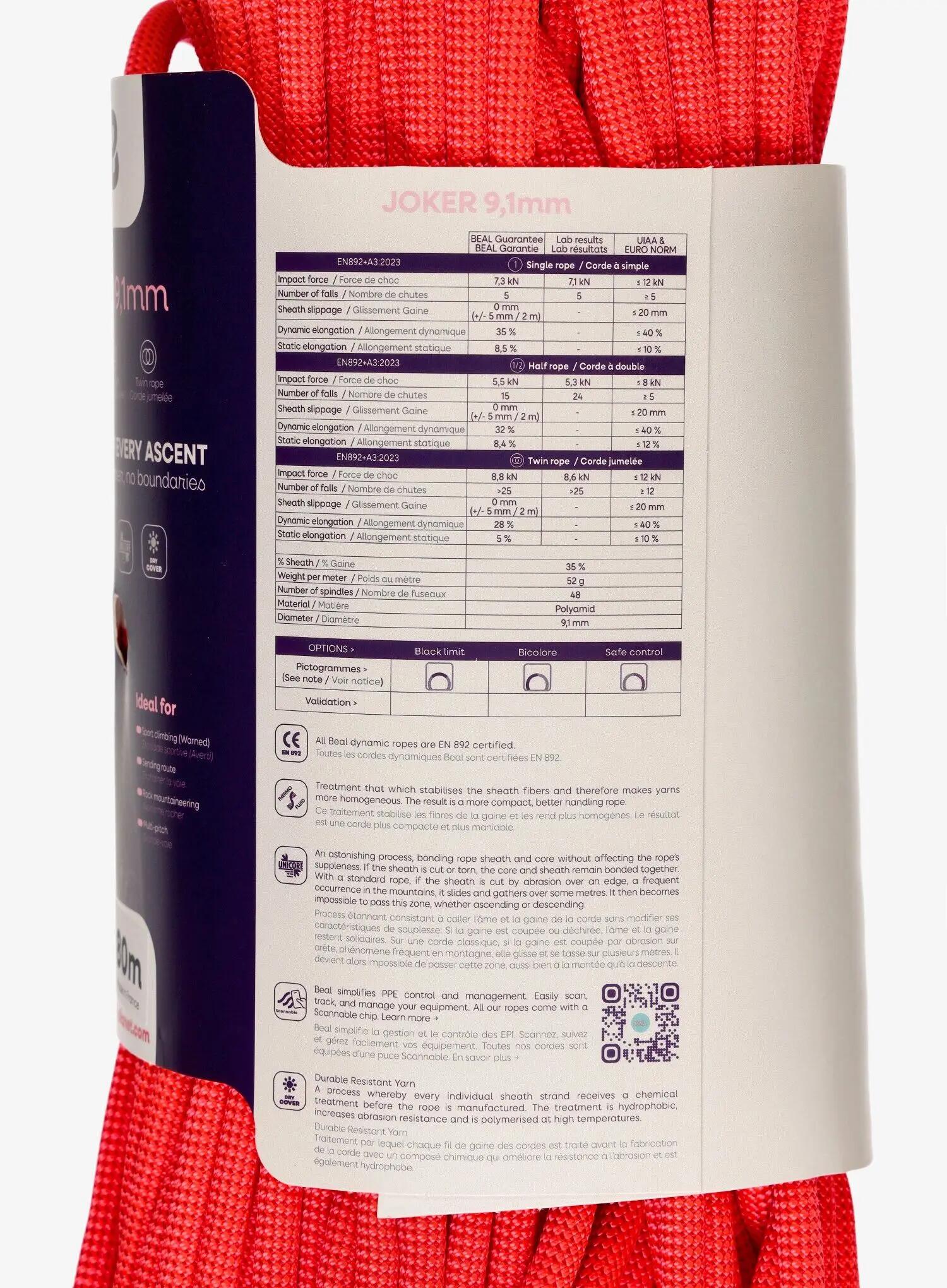 Lina dynamiczna Joker 9,1mm Unicore Dry Cover 80m 5/6