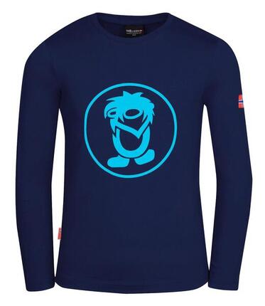 Kinder Longsleeve Troll Marineblau/Mittelblau