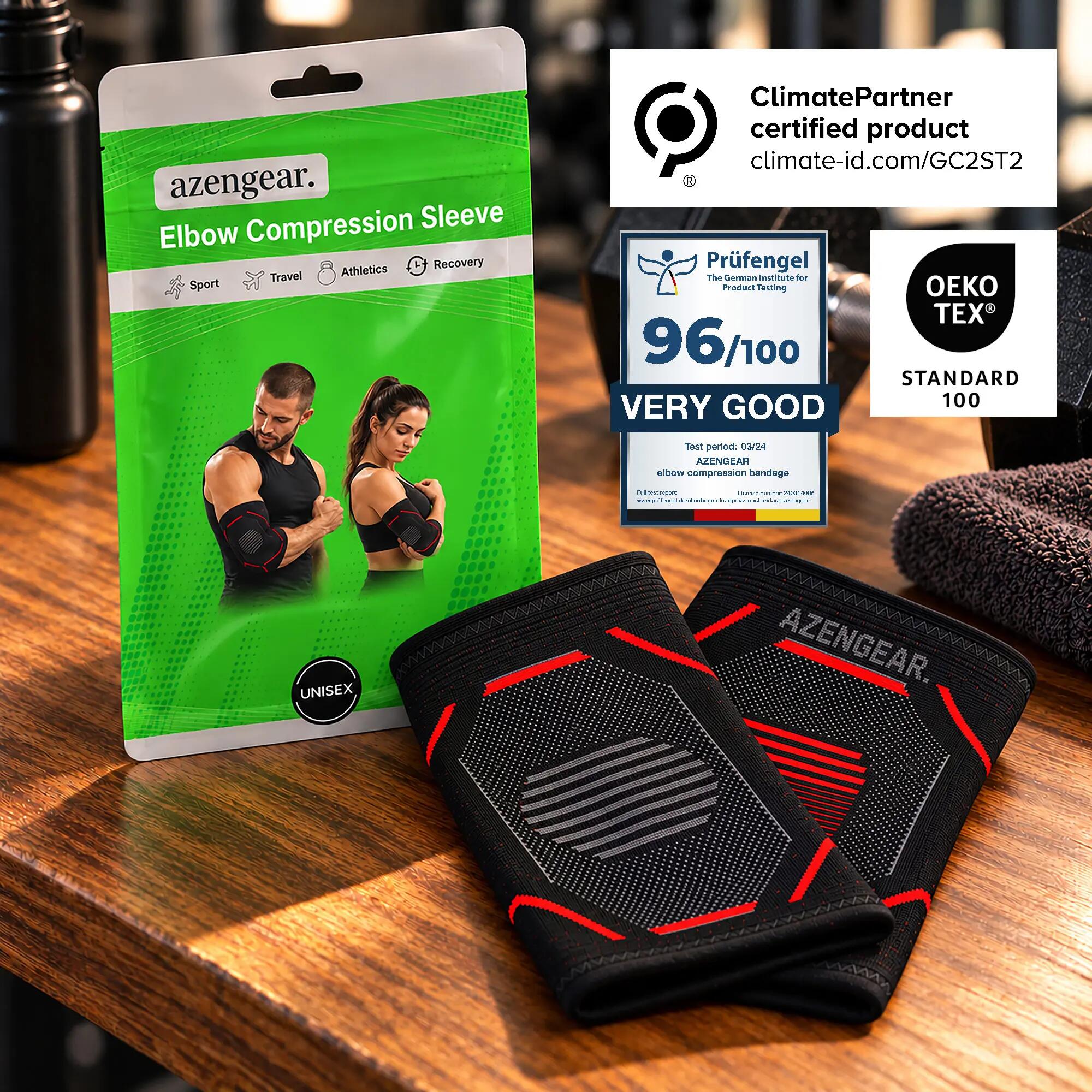 Ellenbogenbandage 2 Pack Kompression und Armstütze für Sport 7/11