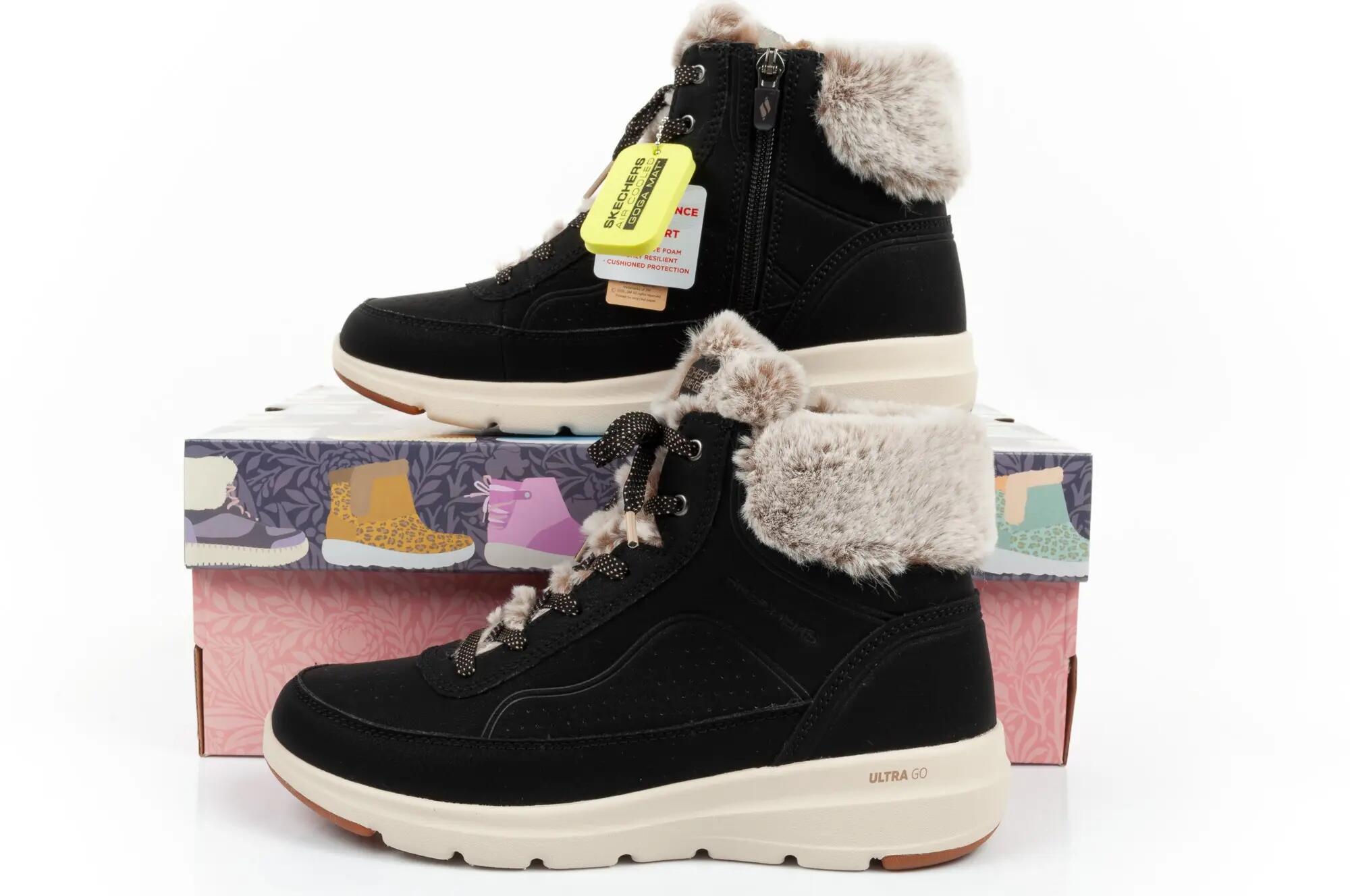 Chaussures de sport Women Skechers Glacial Ultra-Mountain Muse hiver noires 10/10