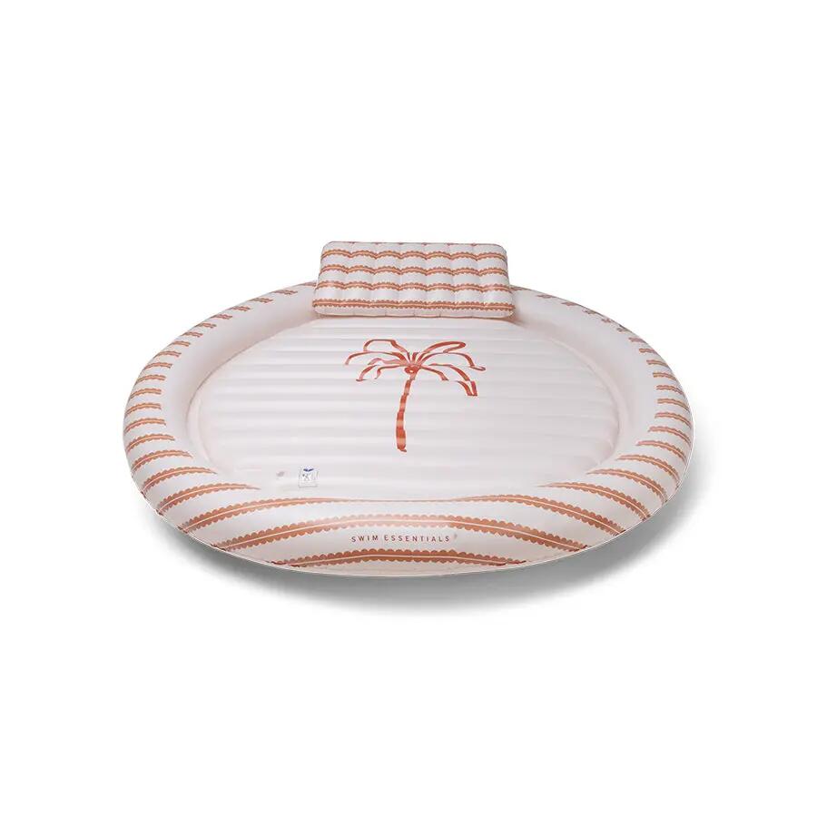 Piscina gonfiabile beige a righe 201 x 201 x 38 cm 2/2