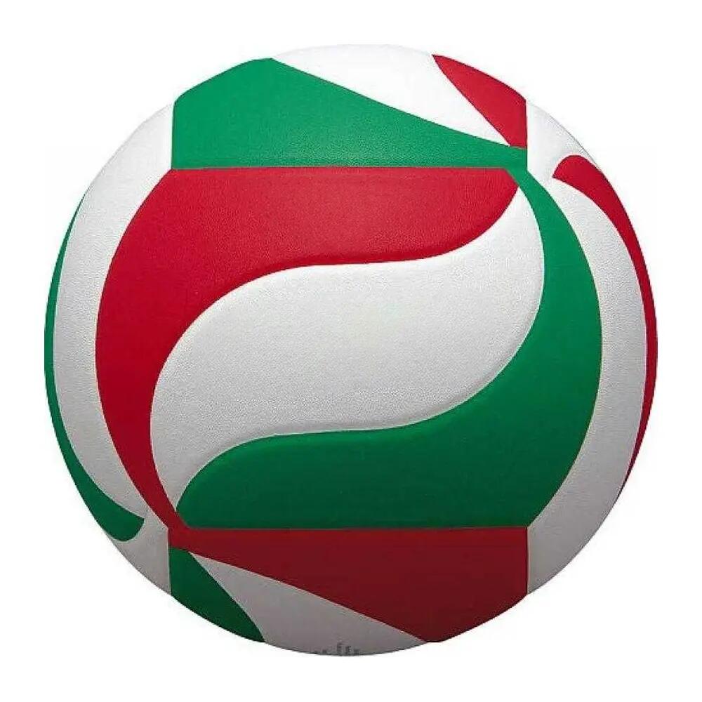 Leder Volleyball Damen und Herren Weiß/Rot/Grün 4 2/5