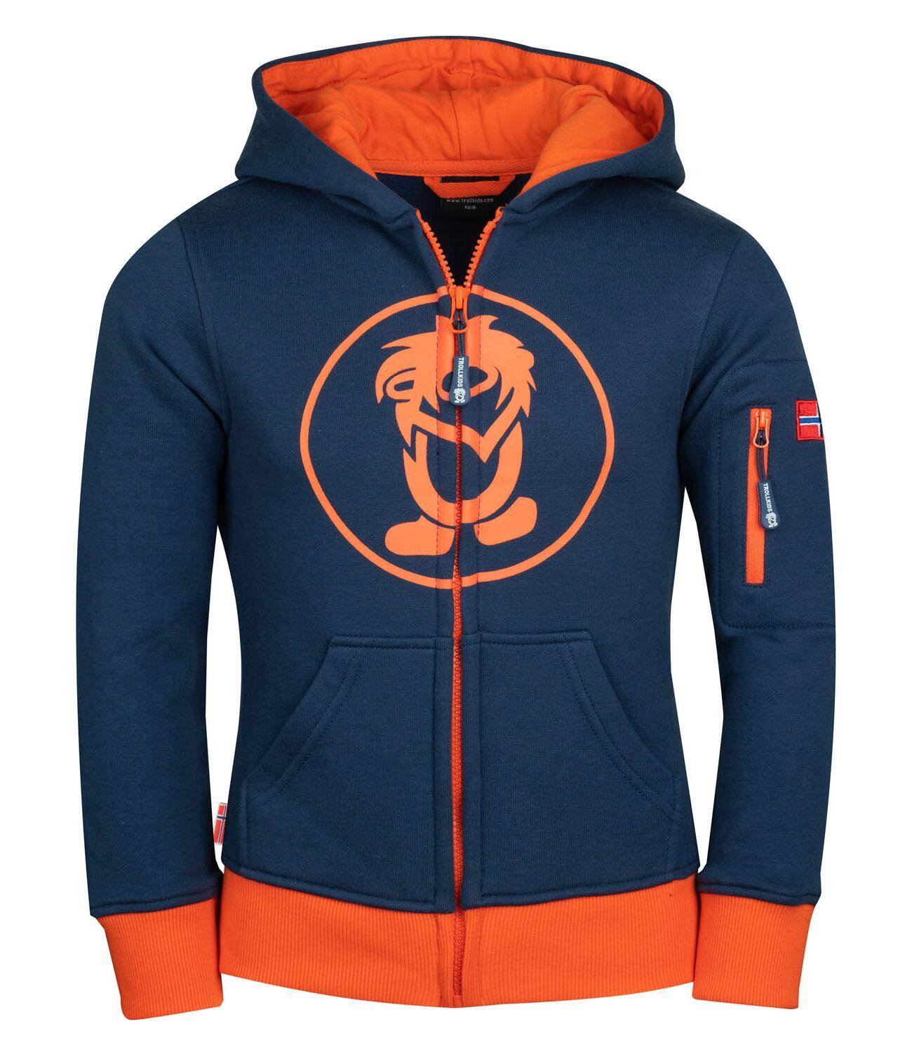 Child hoodie Sortland Mystik blue / orange