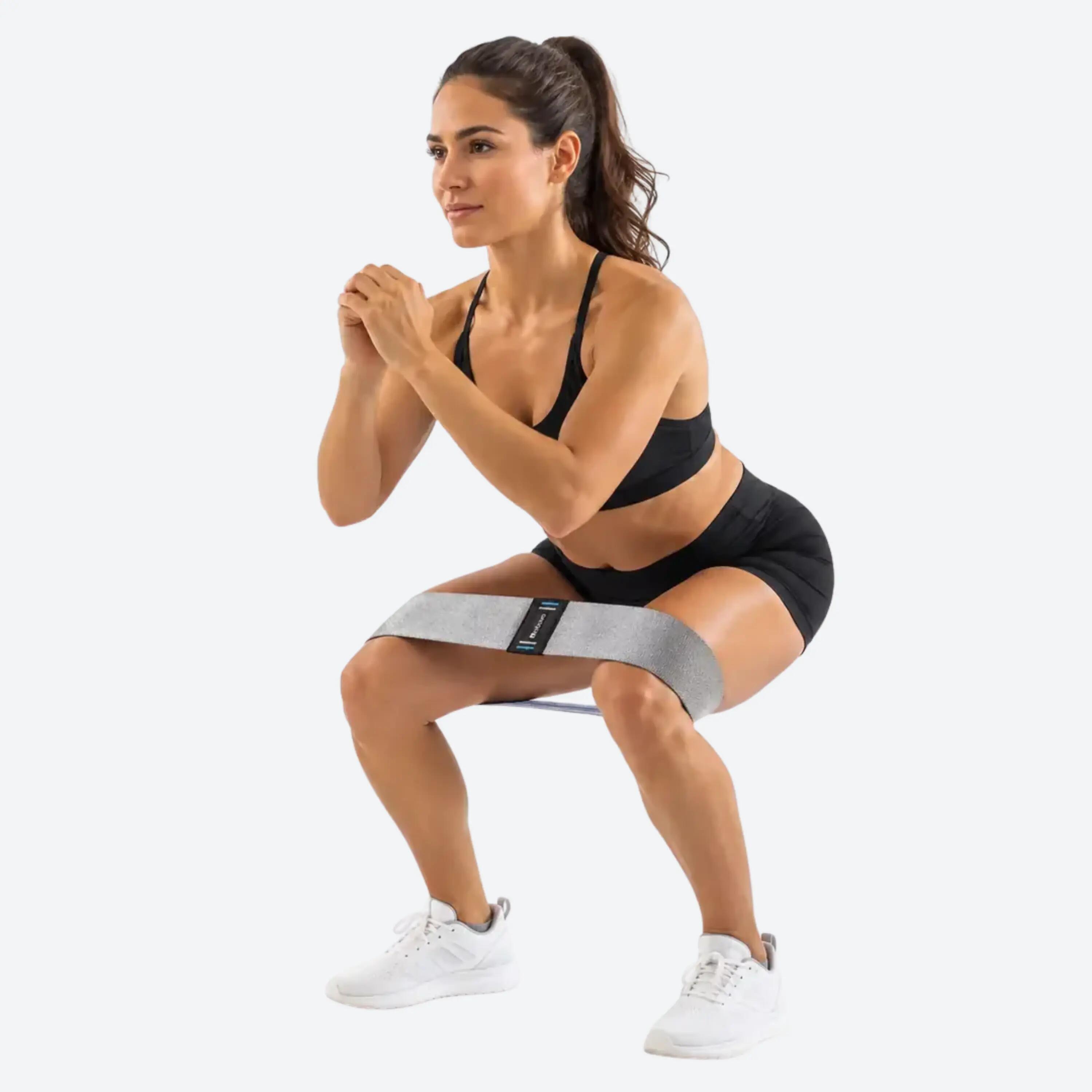 Pro Squat Kalça Egzersiz Kumaş Direnç Bandı 35 cm – Gri 3/3