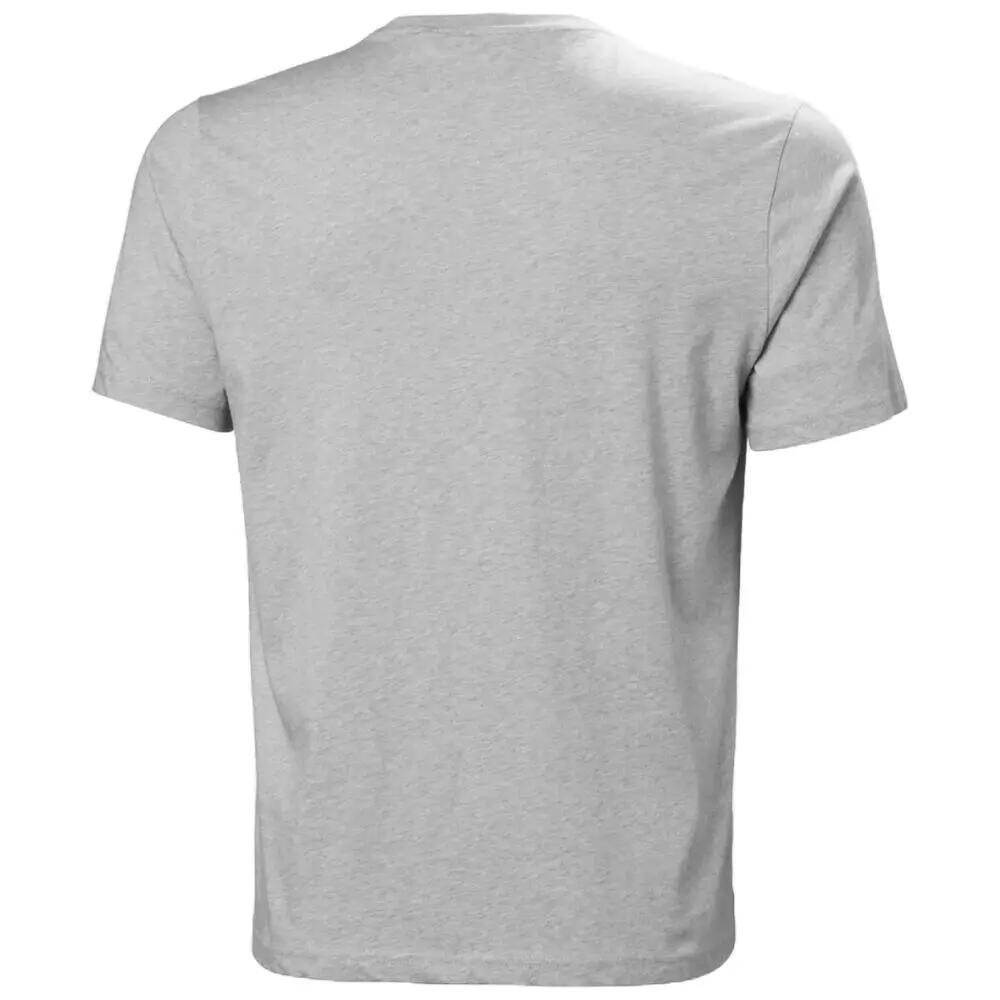 Camiseta Gris Helly Hansen HH Logo Hoodie Grey Melang 2/5