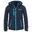 Veste pour enfants Preikestolen hydrofuge bleu marine / turquoise / menthe
