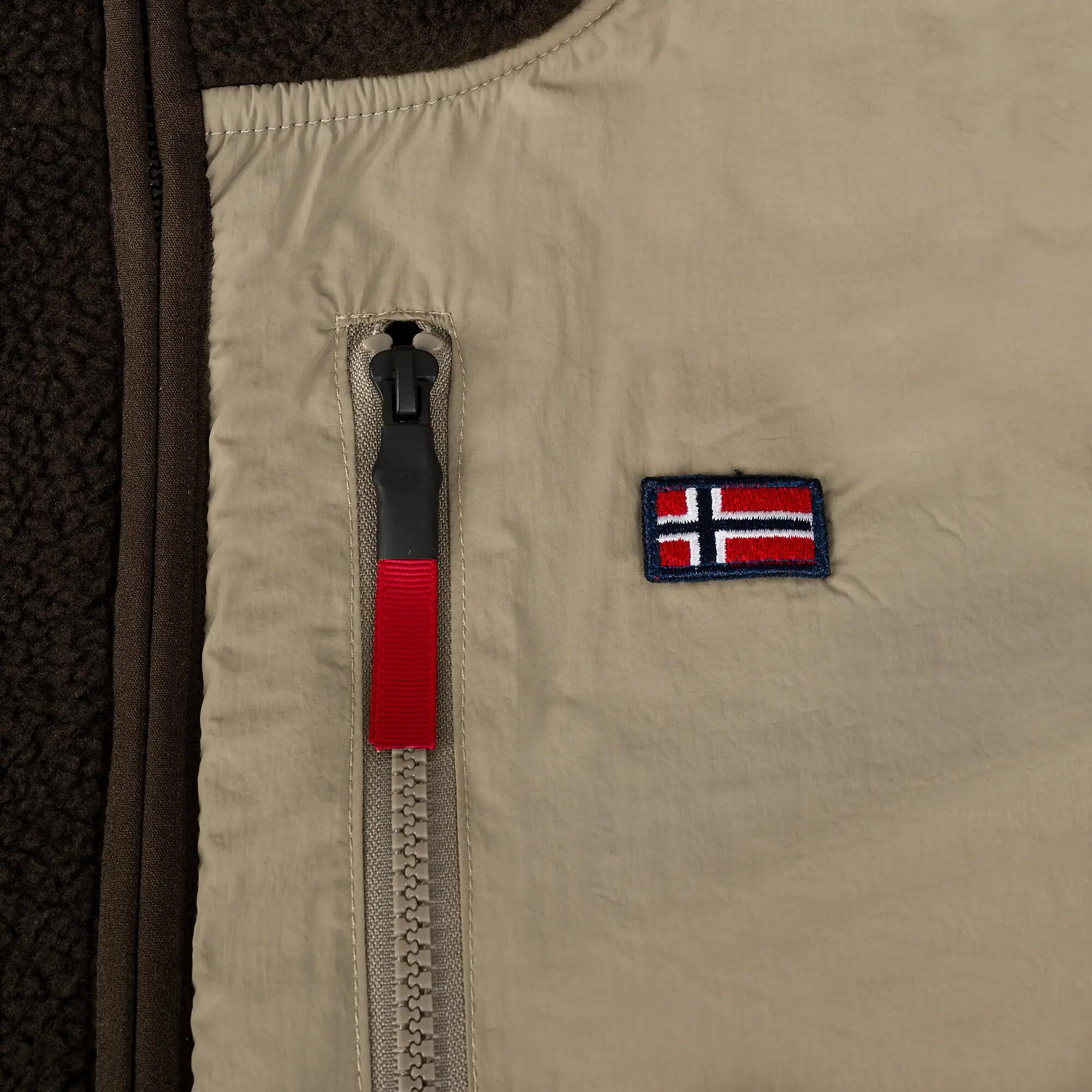 Pánská turistická fleecová mikina Norsko Sherpa na zip 6/7
