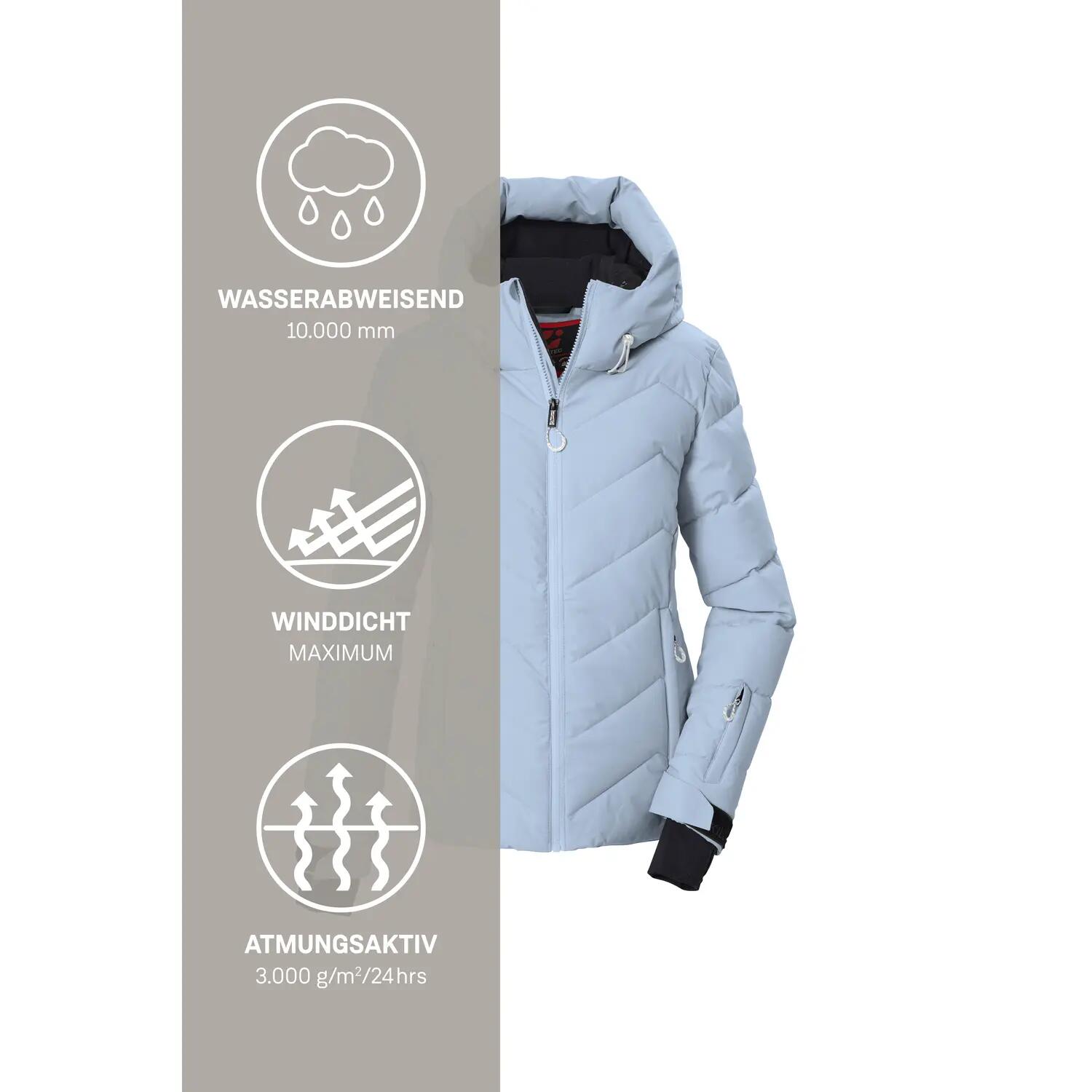 Damen Ski-Steppjacke Steppjacke mit Kapuze 6/6