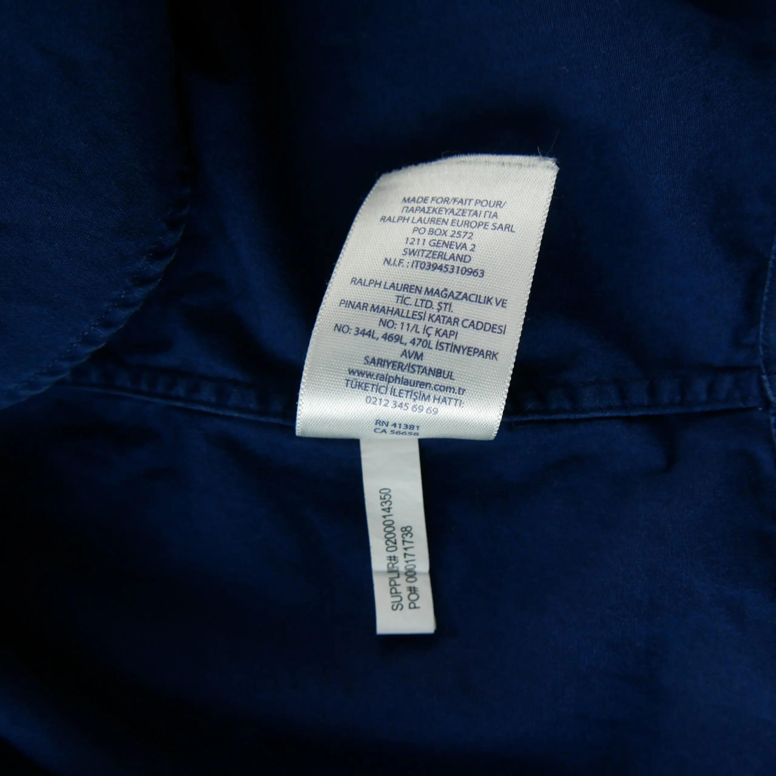 Second hand - Camicia classica uomo tinta unita blu - Stato molto buono 8/8