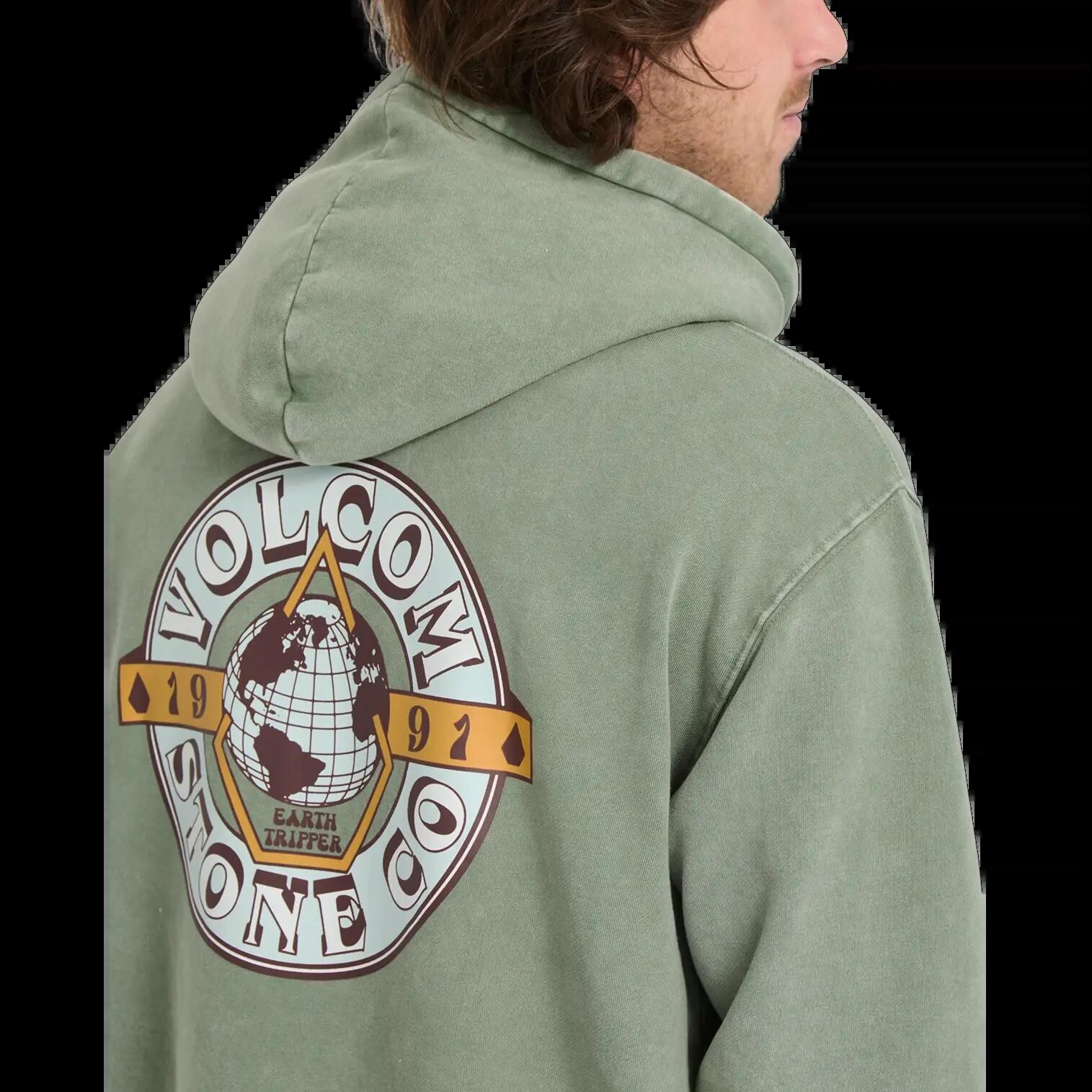 Sudadera con capucha Volcom EARTH TRIPPER Verde Brolive 5/8
