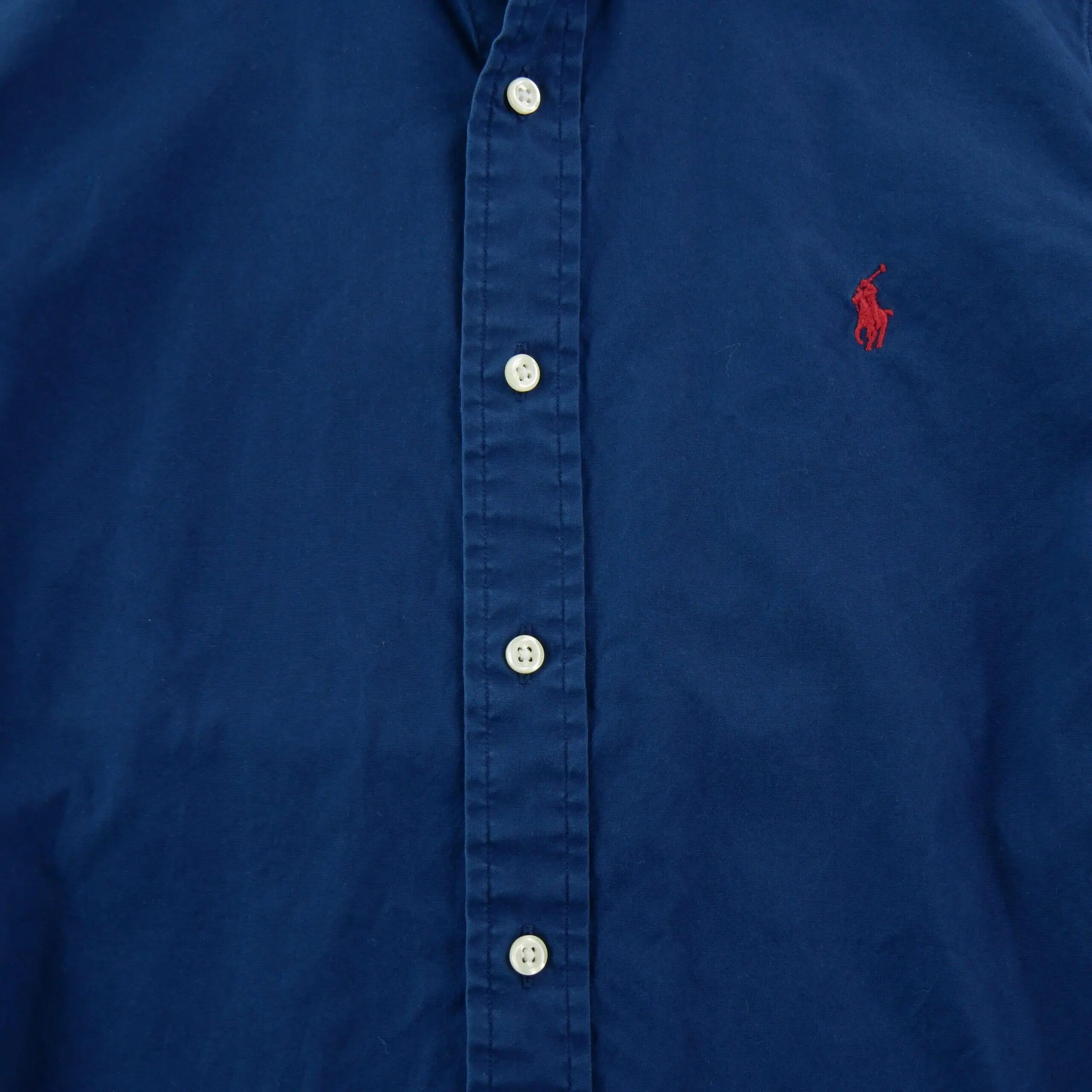 Second hand - Camicia classica uomo tinta unita blu - Stato molto buono 4/8
