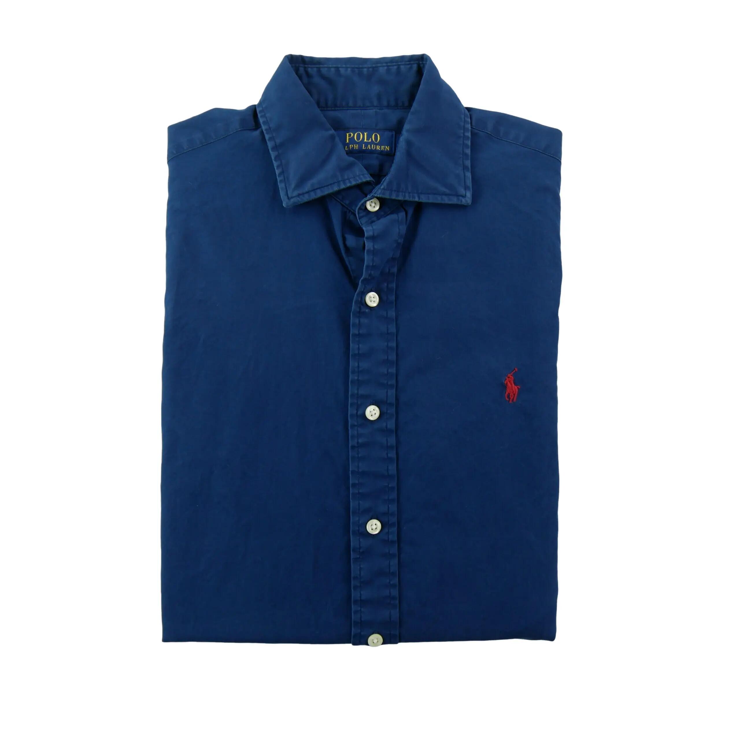 Second hand - Camicia classica uomo tinta unita blu - Stato molto buono 3/8