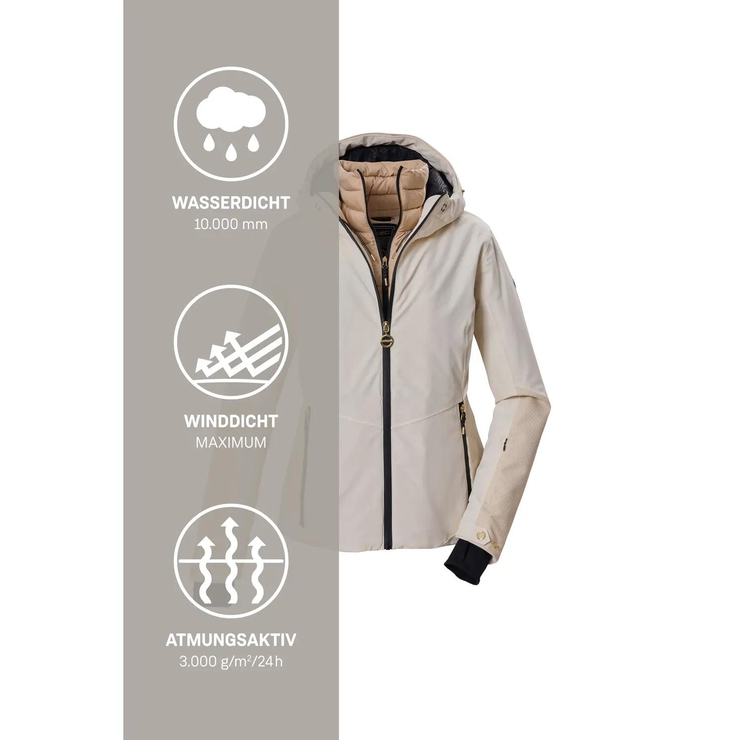 Killtec KSW 135 Ski Jas Dames - Crème/Beige 6/6
