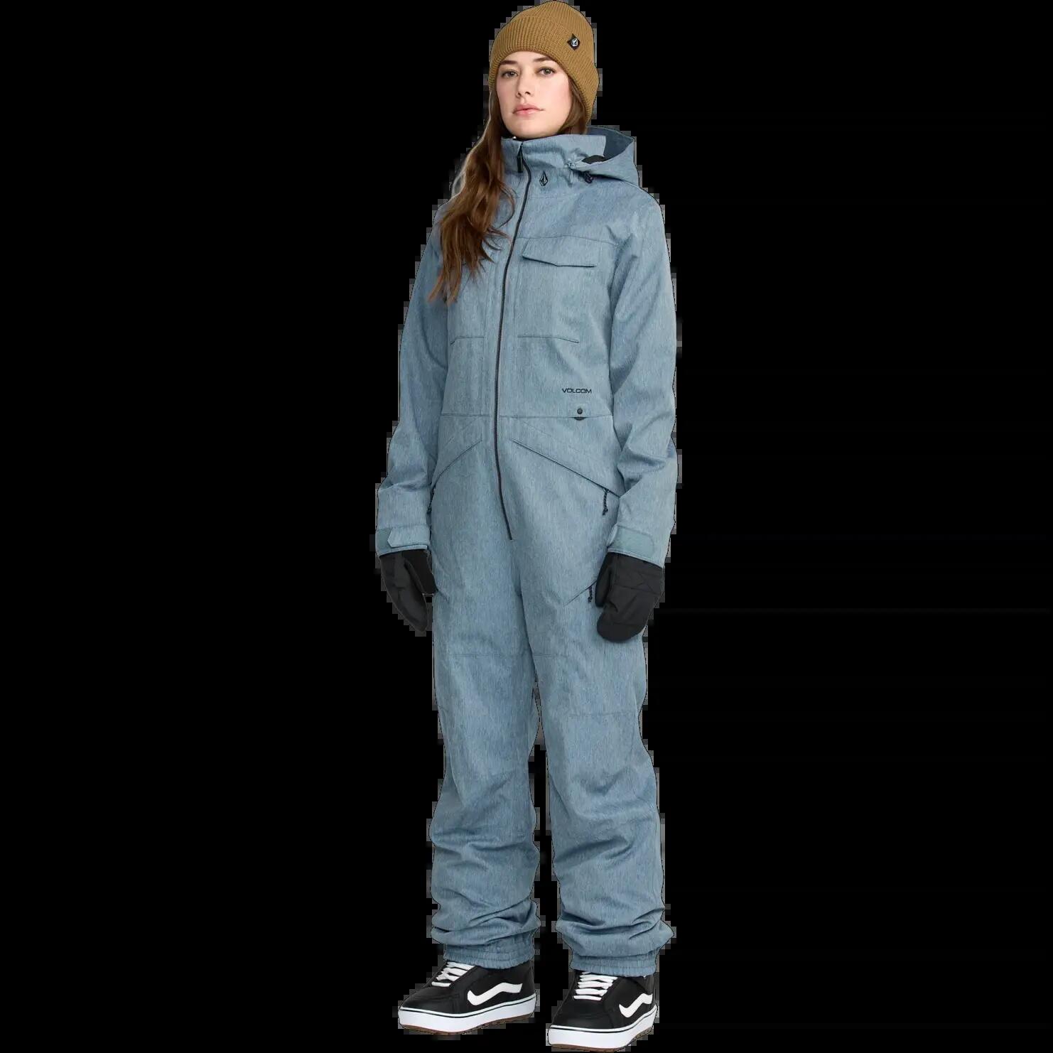 Calças de snowboard com capuz Volcom Shiloh Denim Azul 3/8