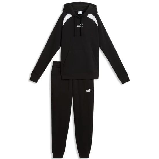 Puma - Dames Trainingspak Capuchon Sweat Fleece, Zwart