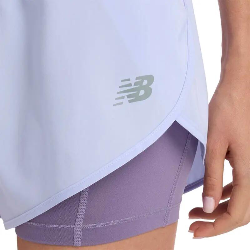 Pantalones cortos deportivos 2 en 1 New Balance para mujer 6/6