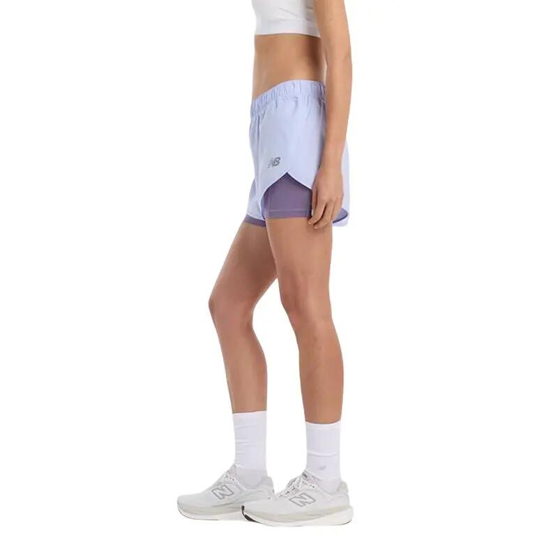 Pantalones cortos deportivos 2 en 1 New Balance para mujer 3/6