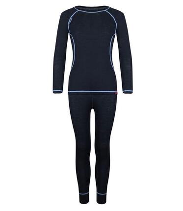 Sous-vêtements Mérinos Enfants Bleu Marine / Vert Vipère