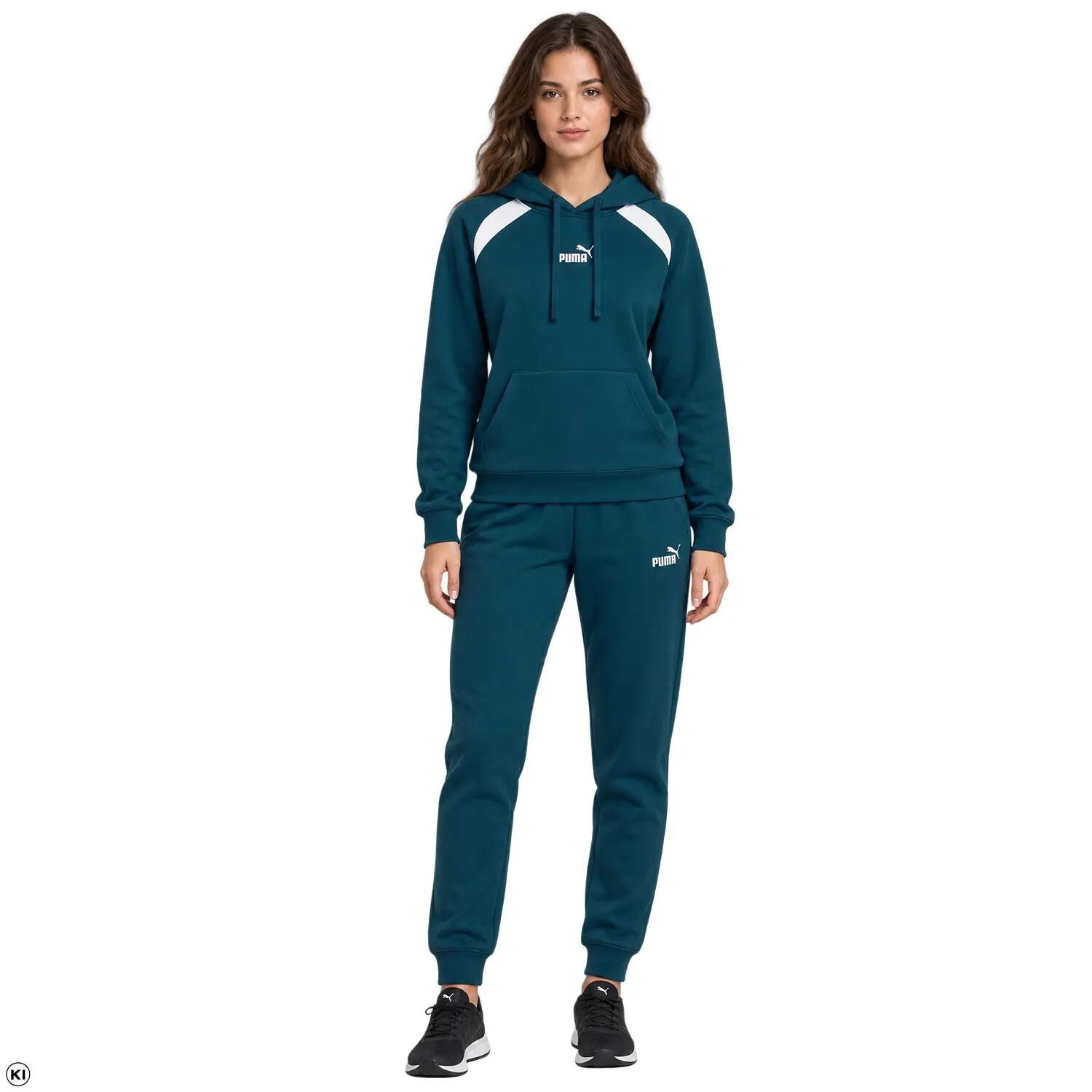 Puma Jogginganzug Damen aus Baumwolle mit Kapuze 3/3