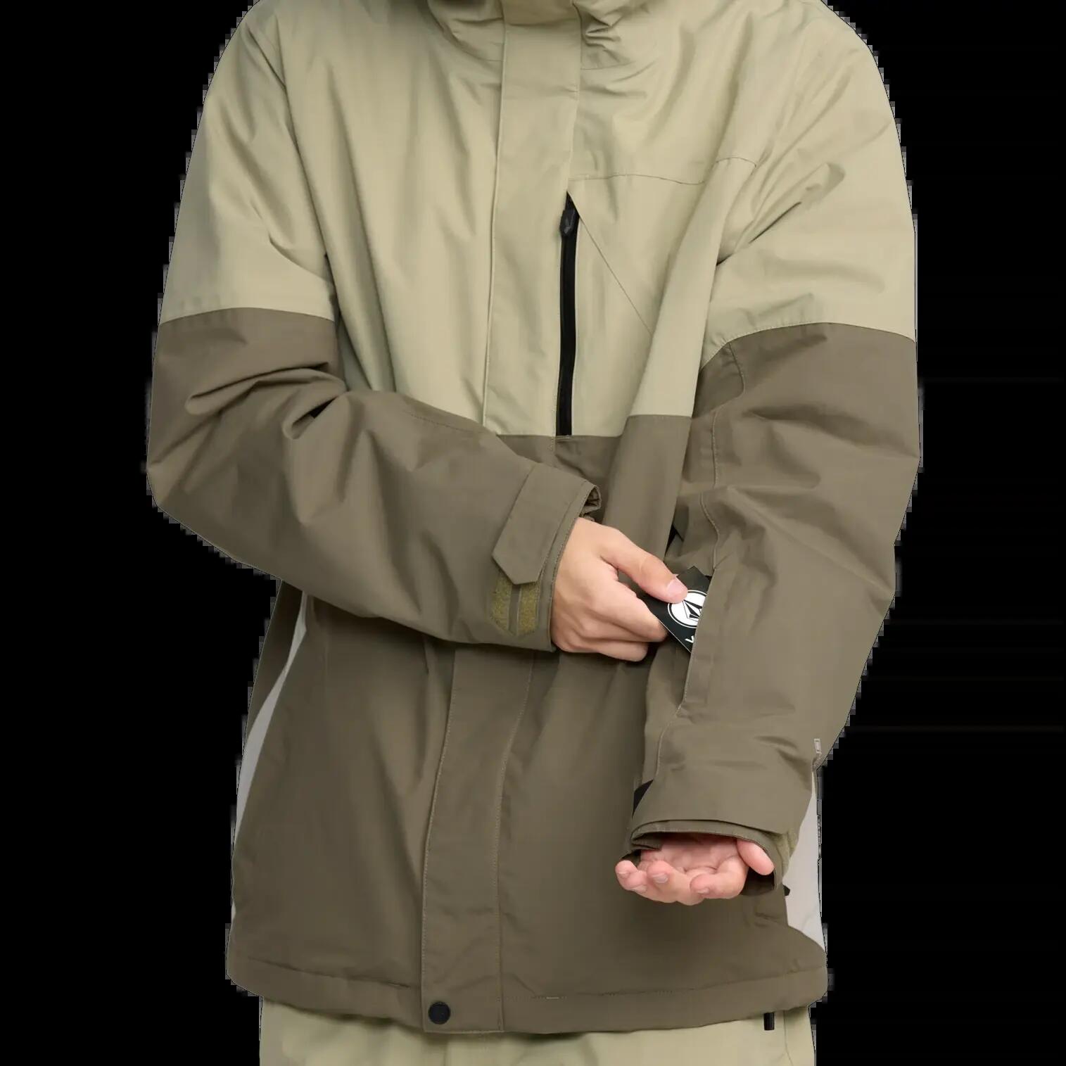 Casaco de snowboard com capuz Volcom L Ins GORE-TEX Verde Musgo 7/8