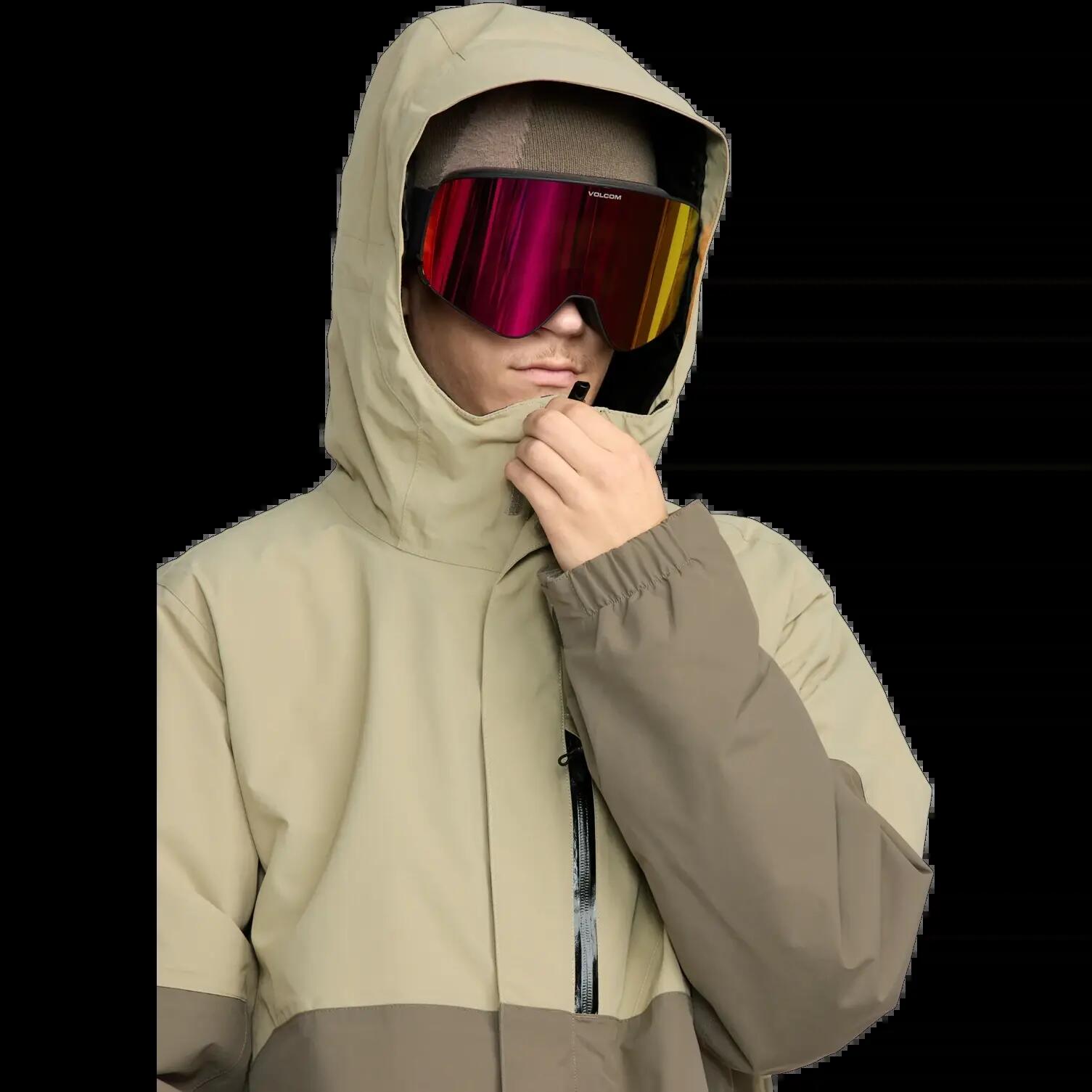 Casaco de snowboard com capuz Volcom L Ins GORE-TEX Verde Musgo 5/8