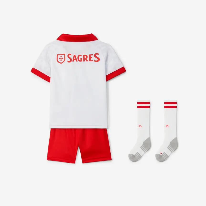 Kinder - Fußball - Auswärtsset - SL Benfica - weiß/rot 2/2
